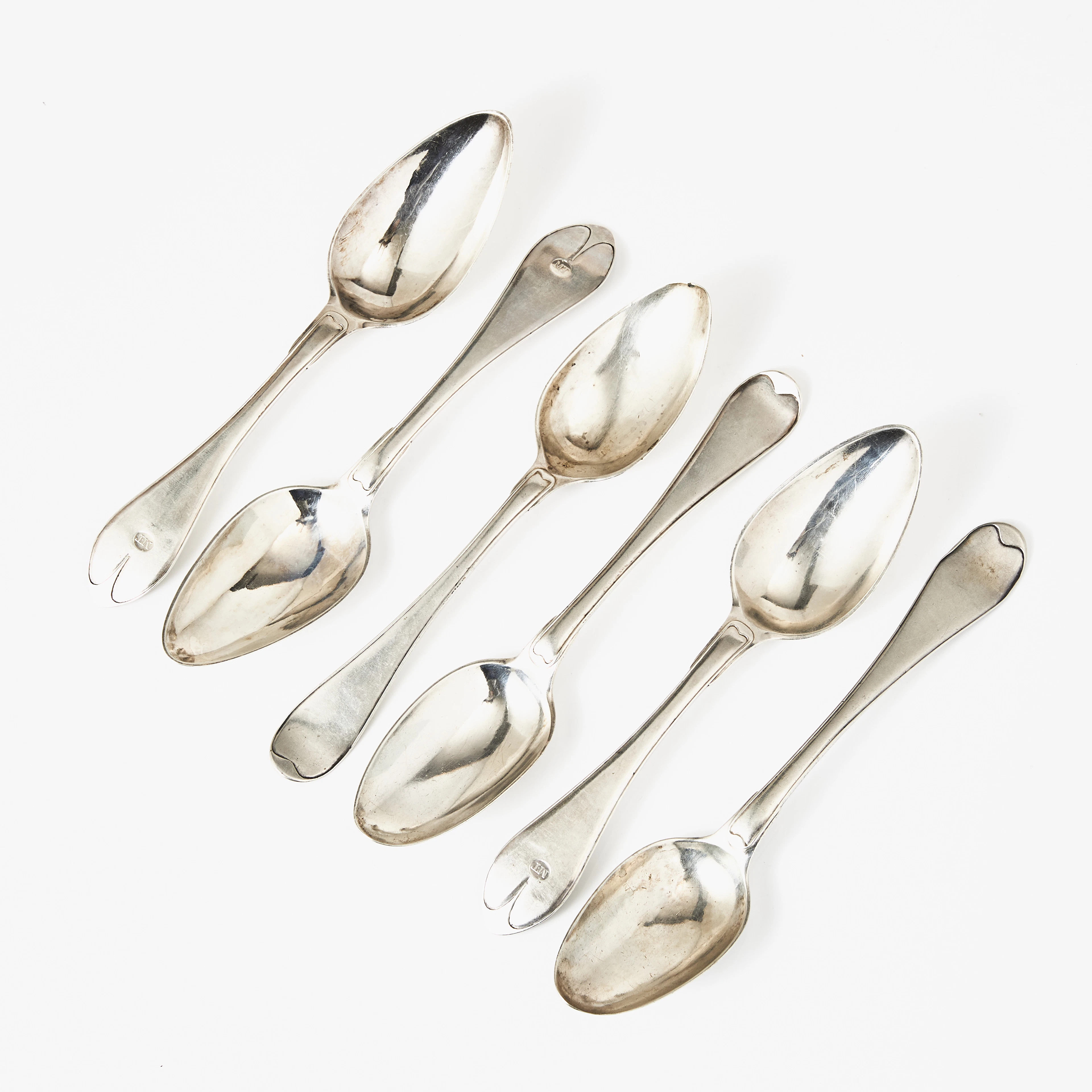MATSKEDAR, 3+1+1+1, silver, svensk rund och spetsig, Johan Henrik