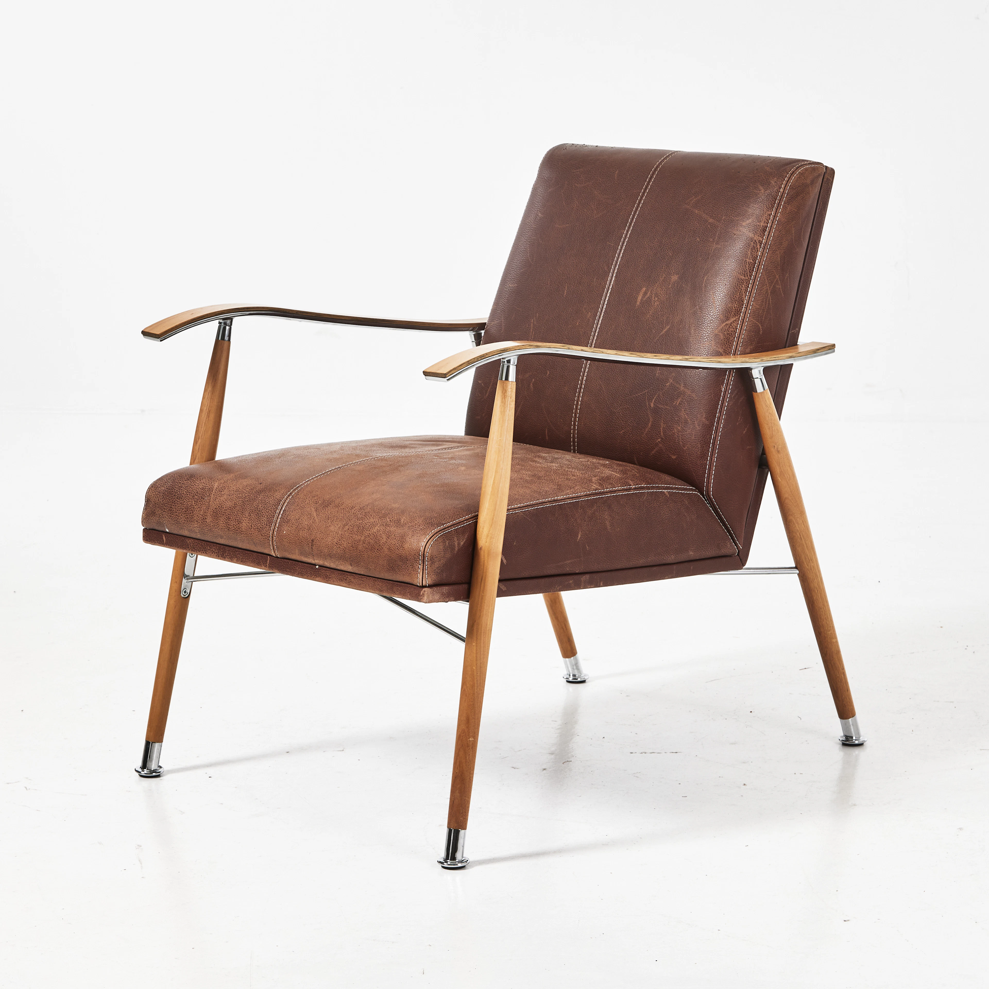 GUNILLA ALLARD. "Sahara", fåtölj, Lammhults, 2000-tal, förkromat stål