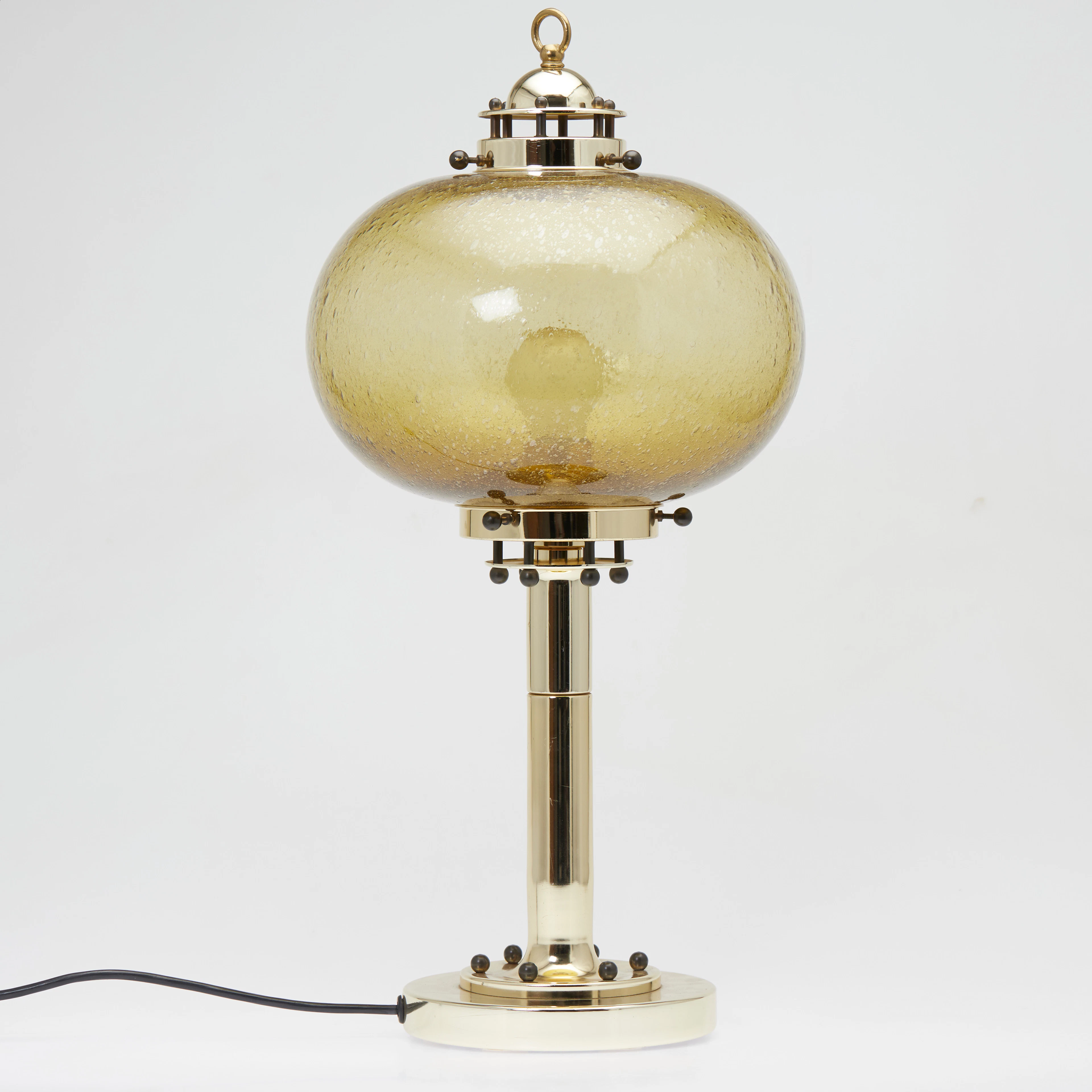 PEILL & PUTZLER, Tischlampe, Glas, Messing 1960er Jahre, Deutschland.