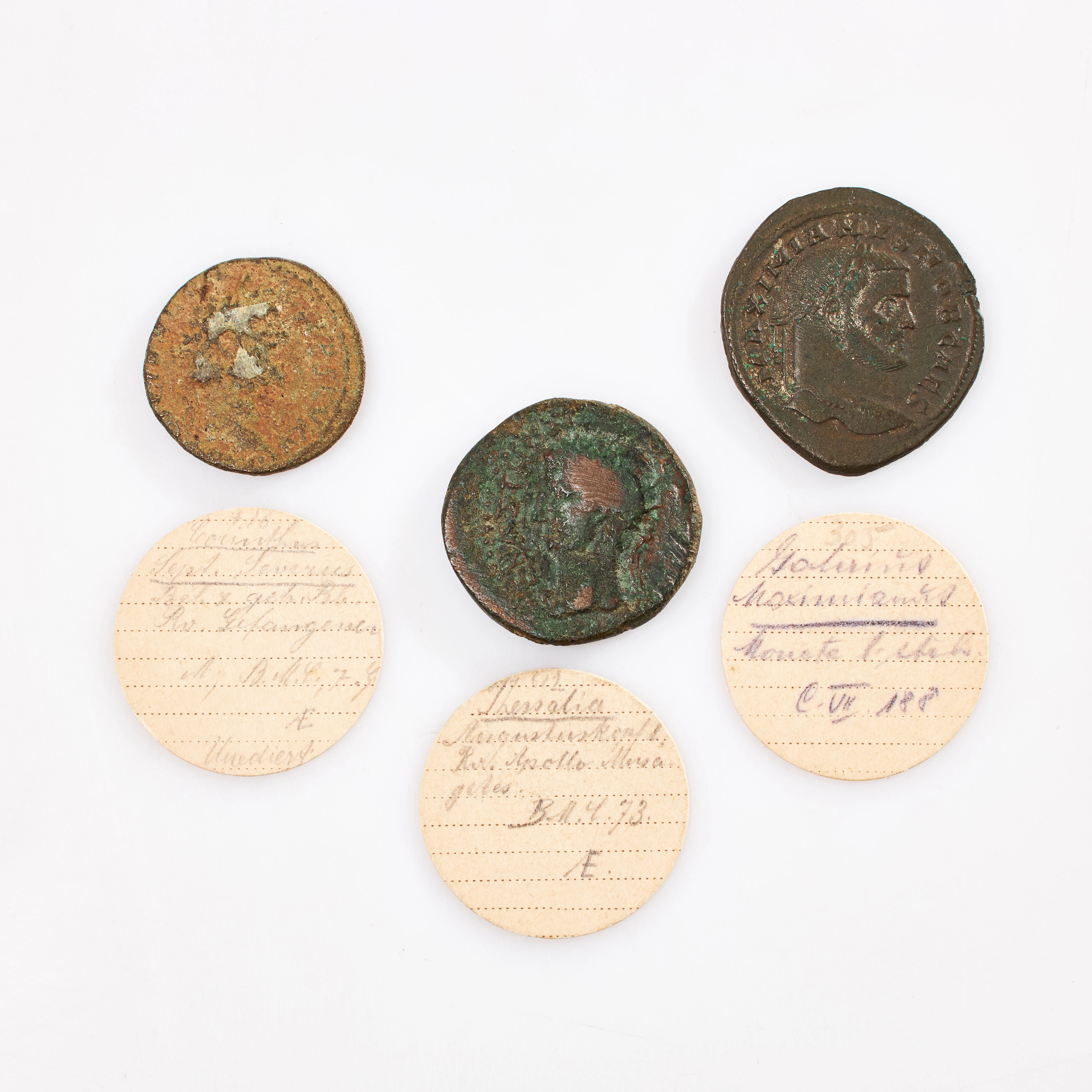 BRONSMYNT, 3 st, romerska, Galerius Maximianus, romerska kejsare 305-311