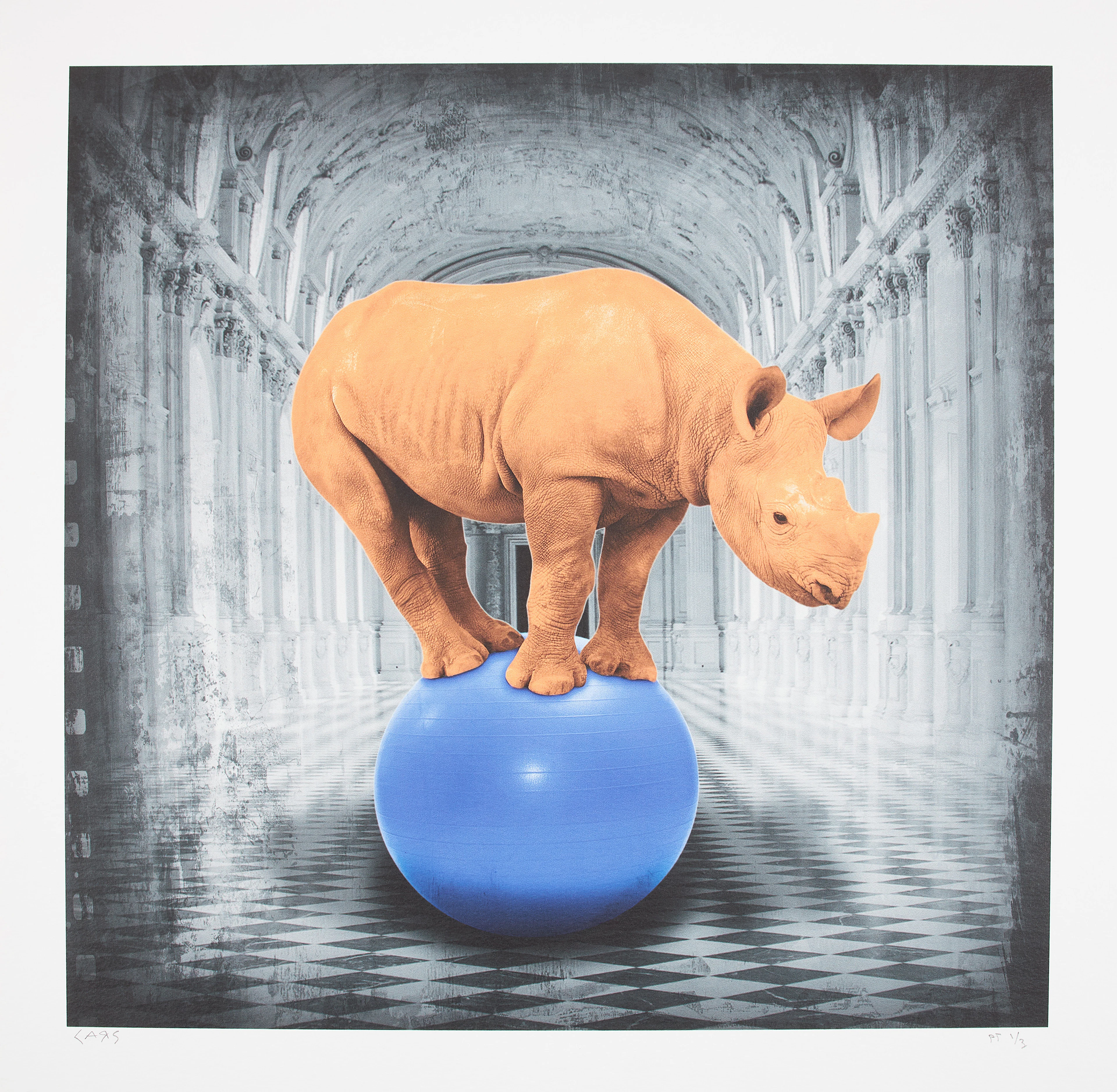 LARS TUNEBO. "Having a Ball", plantryck, signerad, numrerad P.T. 1/3.