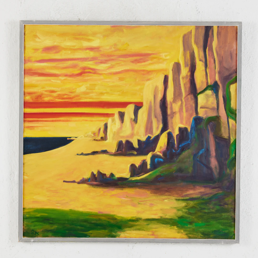 ÅKE NILSSON. (1935-2021). "Landskap Hovs Hallar", monogramsignerad