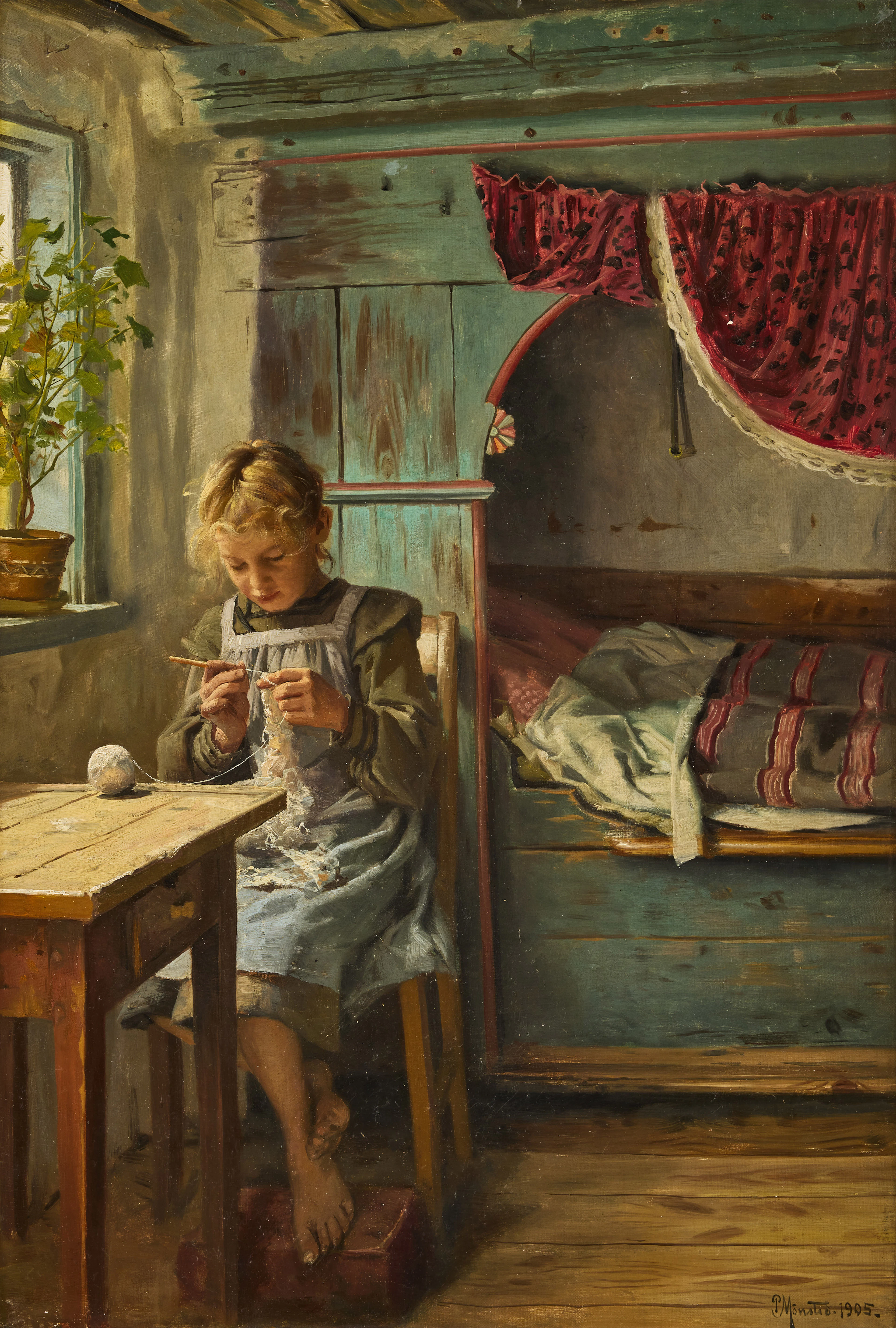 PEDER MØRK MØNSTED. Virkande flicka.