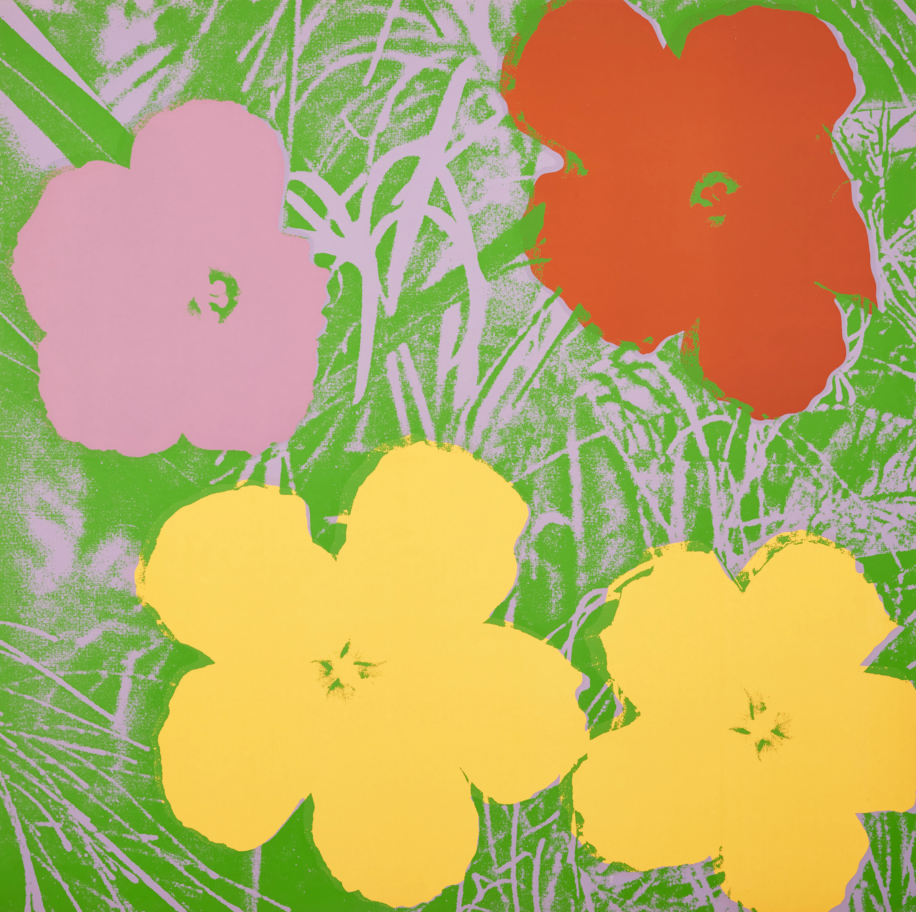 ANDY WARHOL. Efter. "Flowers", med svart stämpel á tergo, 1970-tal