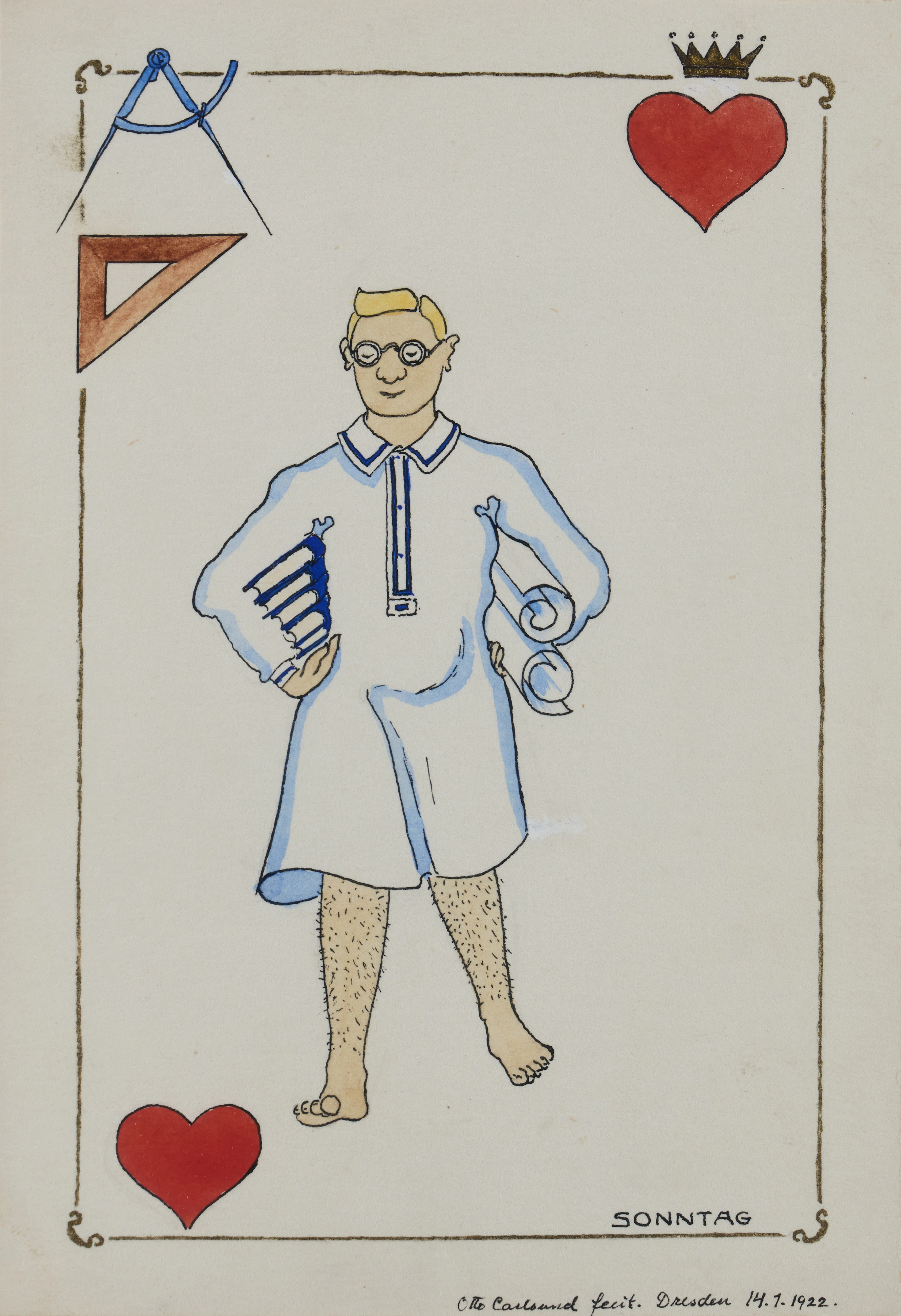 OTTO G. CARLSUND. ”Dresdens spektrum - Hjärter Kung”.