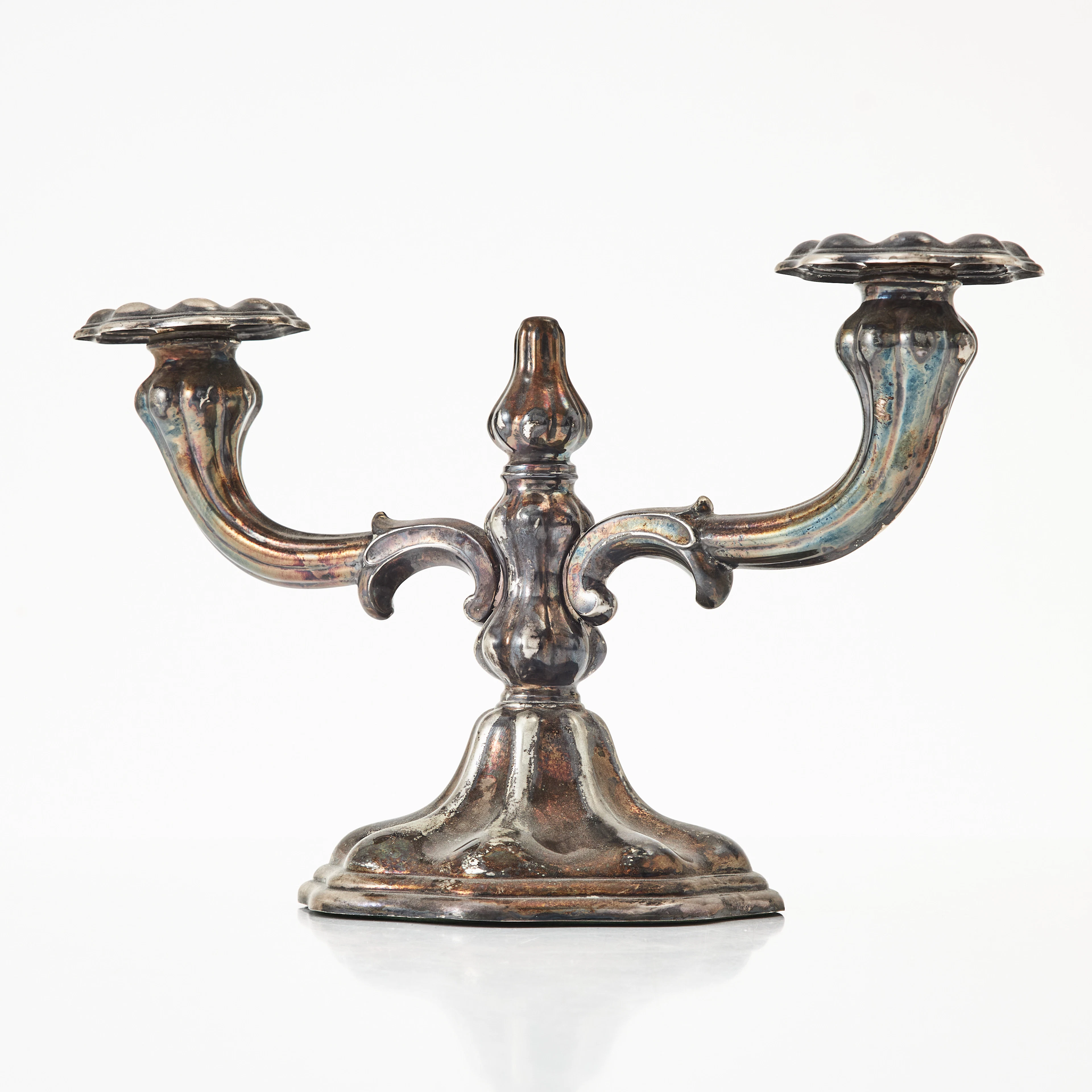 KANDELABER, silver, CG Hallberg, Stockholm 1949.
