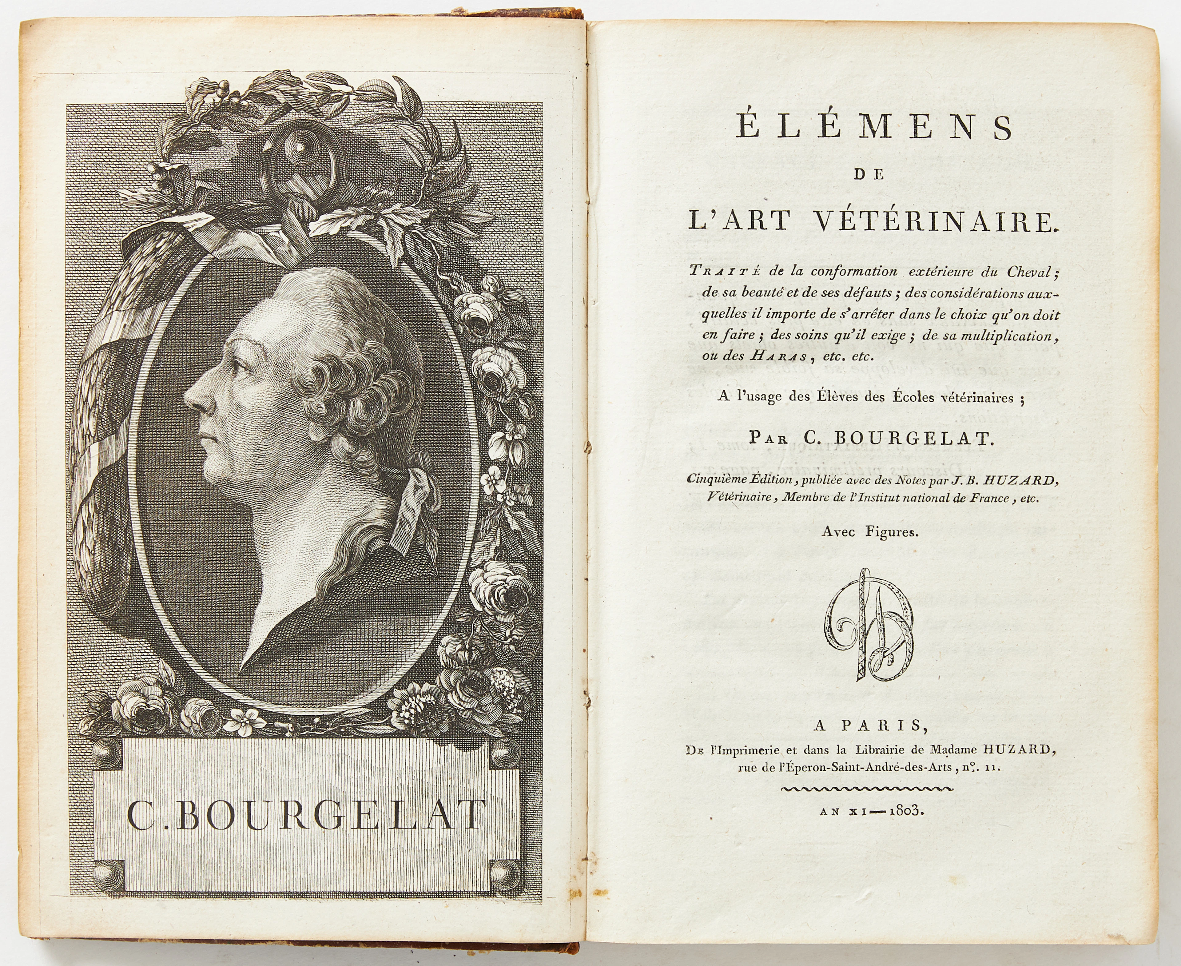 HIPPOLOGY - MEDICINE BY BOURGELAT, 2 volumes.