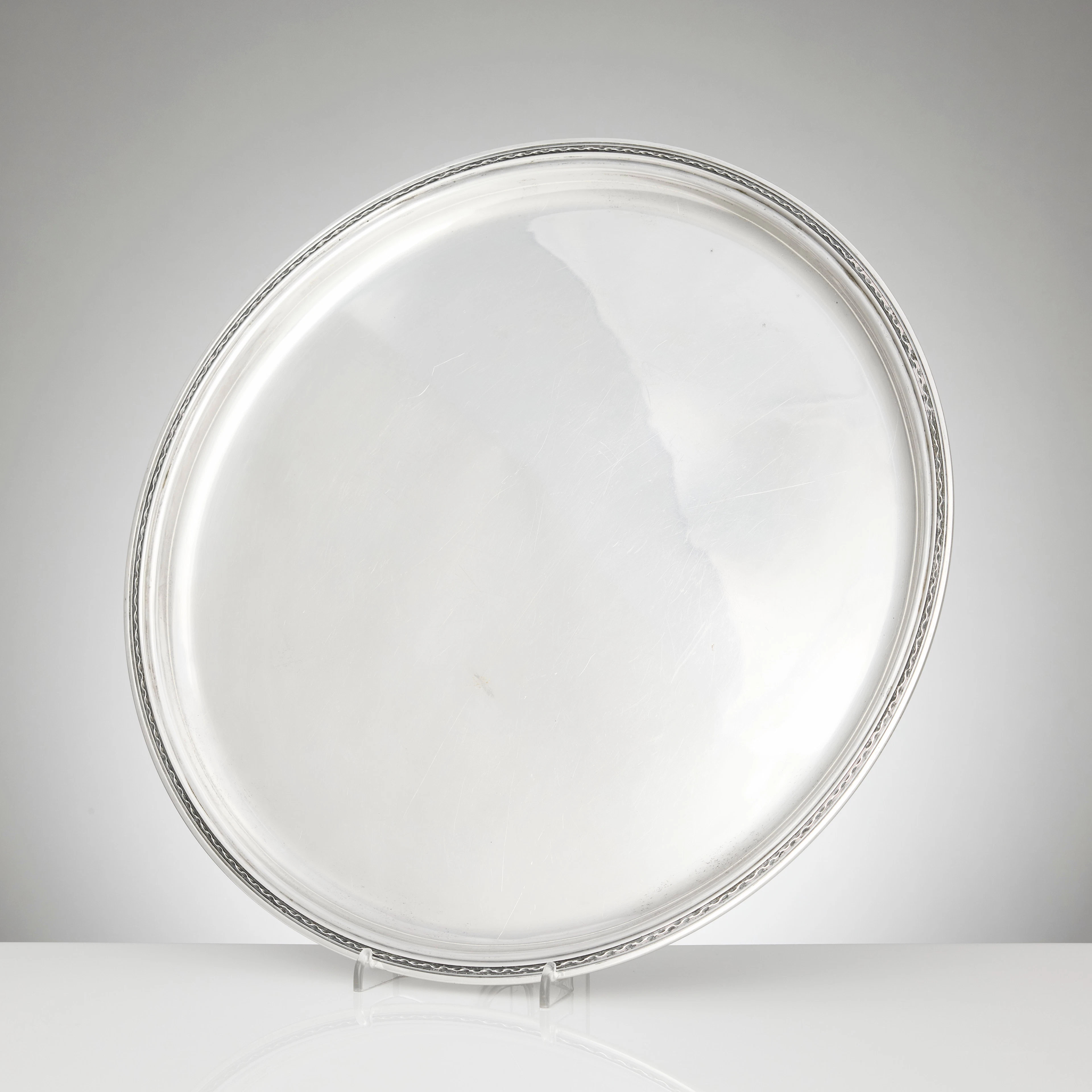 ERIC RÅSTRÖM. Bricka, silver, CGR, Stockholm 1948.