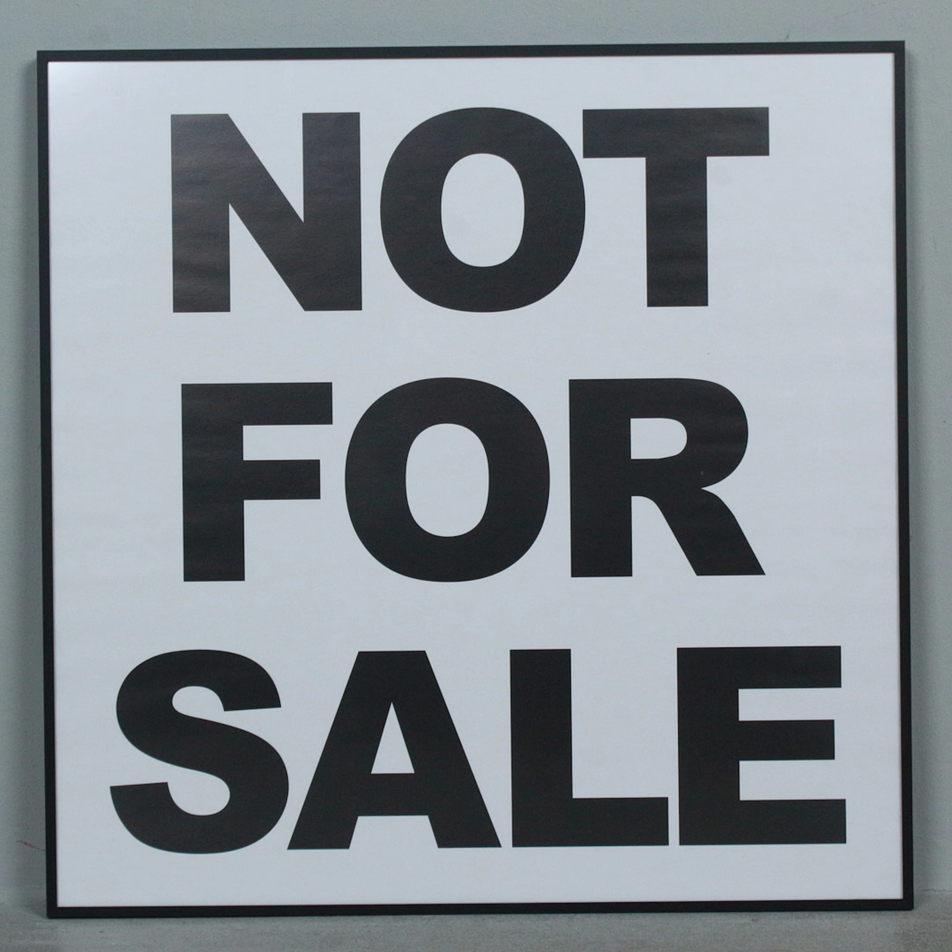 Unbekannter Künstler, Grafik, '' NOT FOR SALE '', hinter Glas gerahmt.
