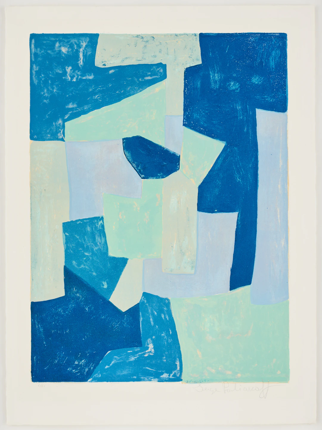 SERGE POLIAKOFF. "Composition bleue et verte".