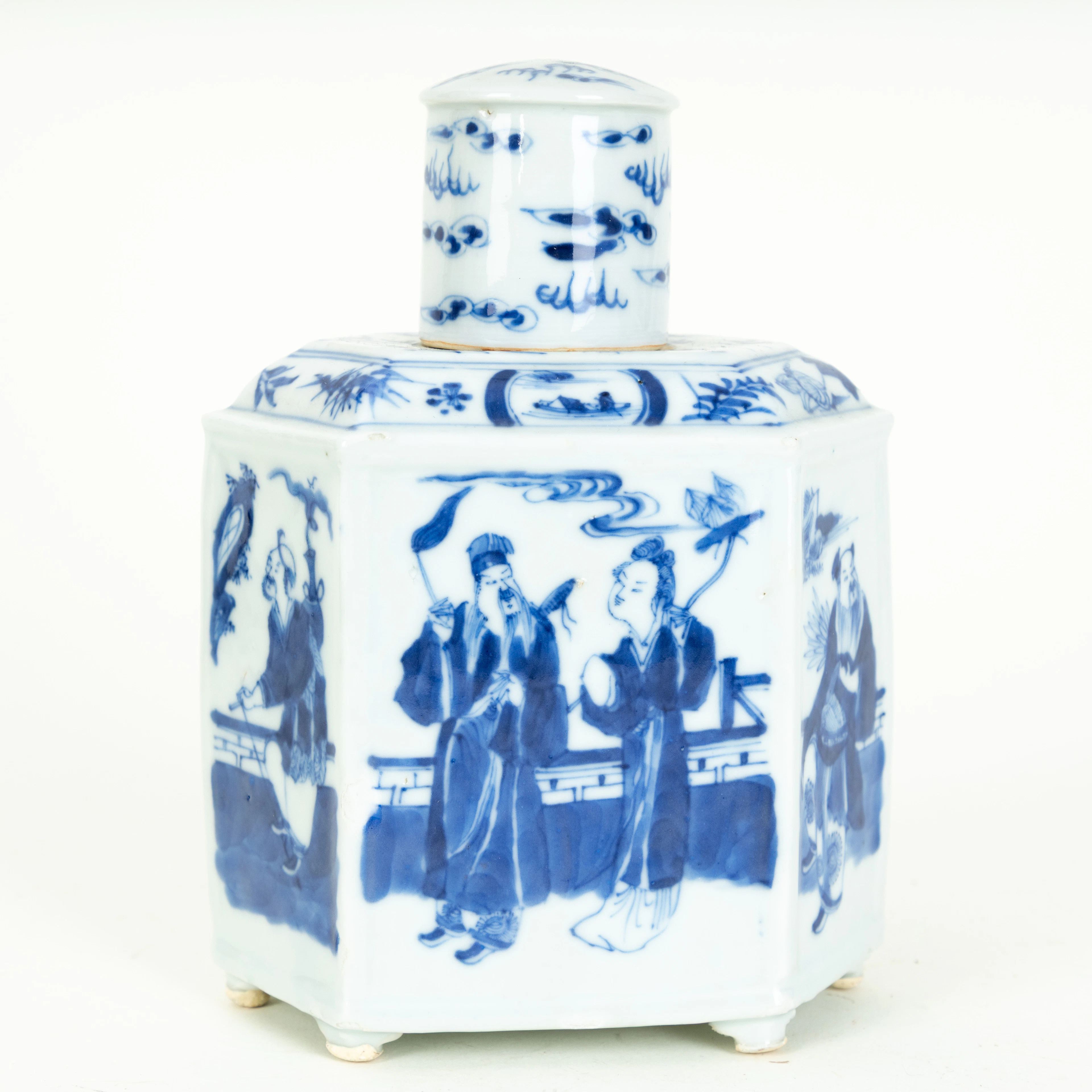 Blau-weiße Teekanne, Guangxu-Marke, 20. Jh.