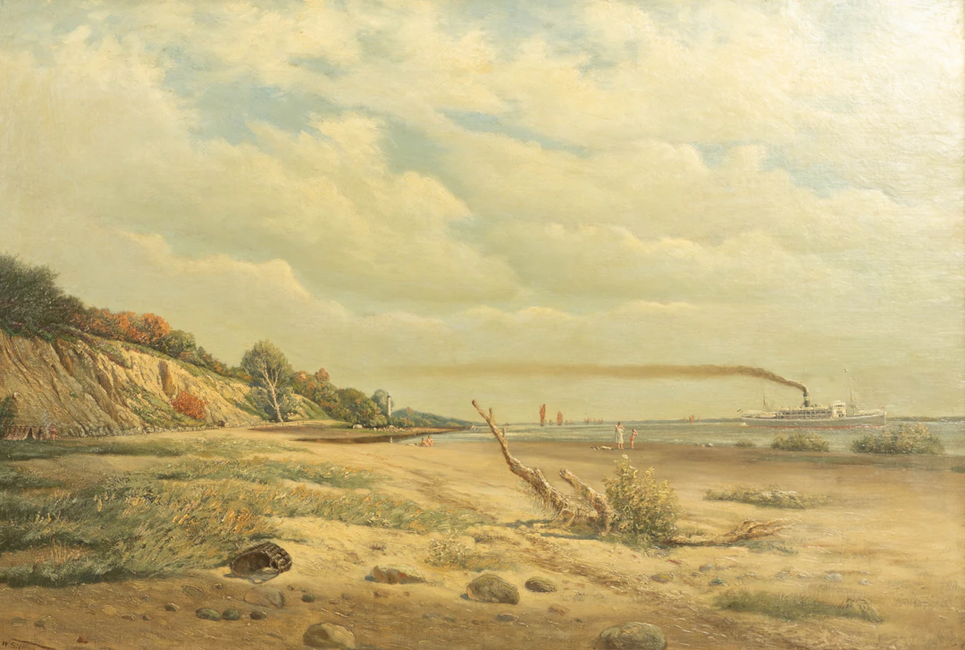 W. STELLING. Elbstrand bei Wittenbergen.