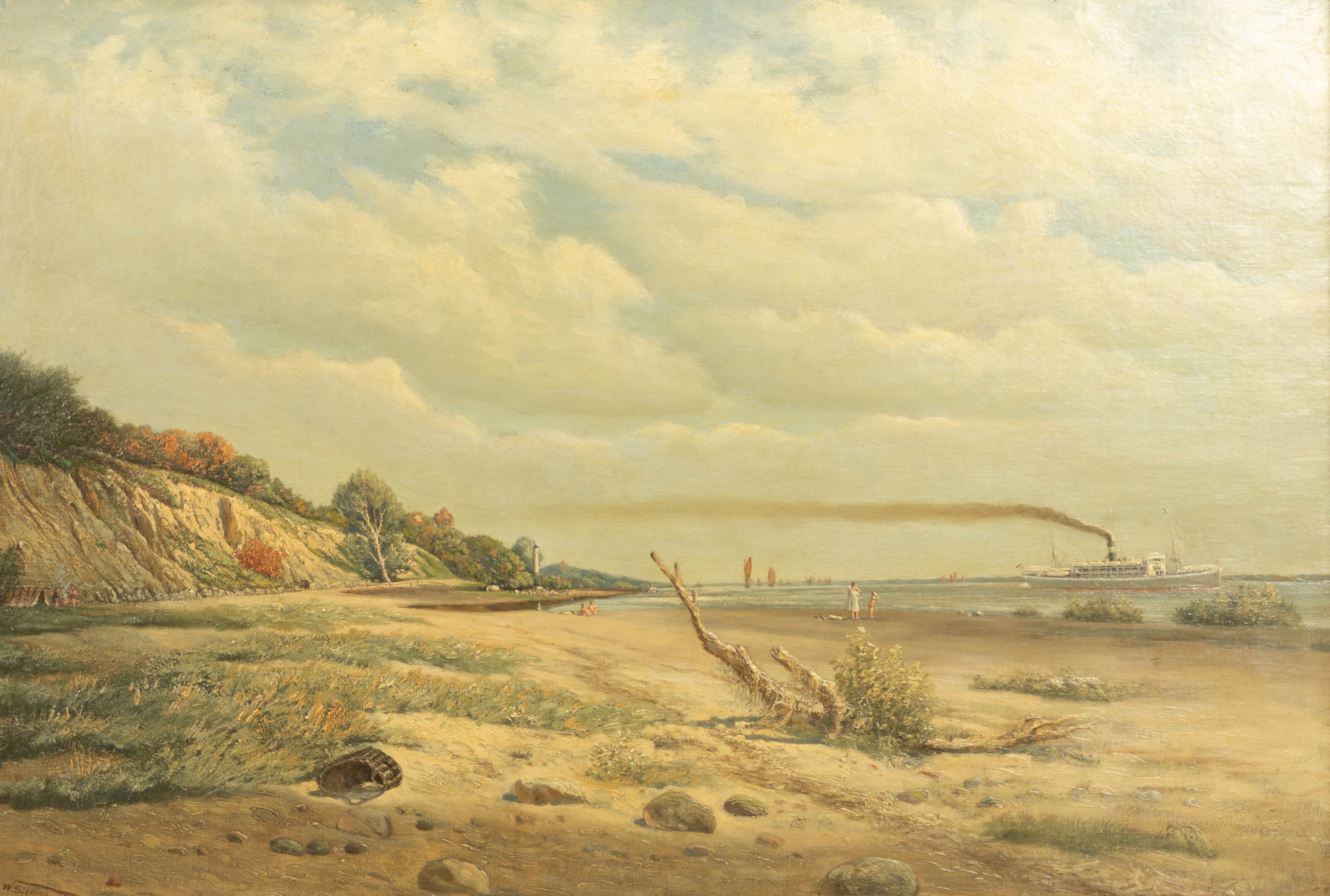 W. STELLING. Elbstrand bei Wittenbergen.