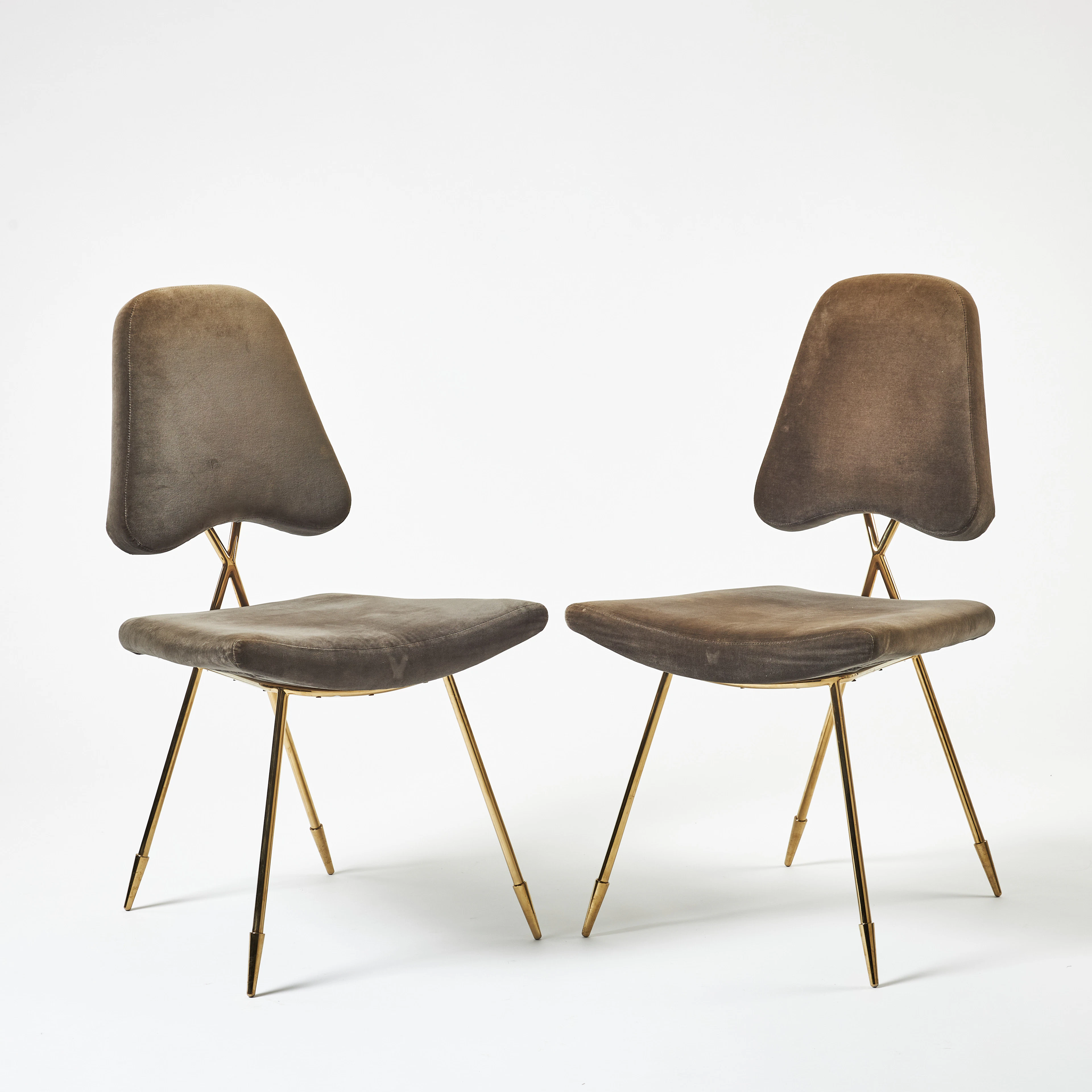 JONATHAN ADLER. "Maxime", stolar, ett par, 2000-tal, stomme i polerad