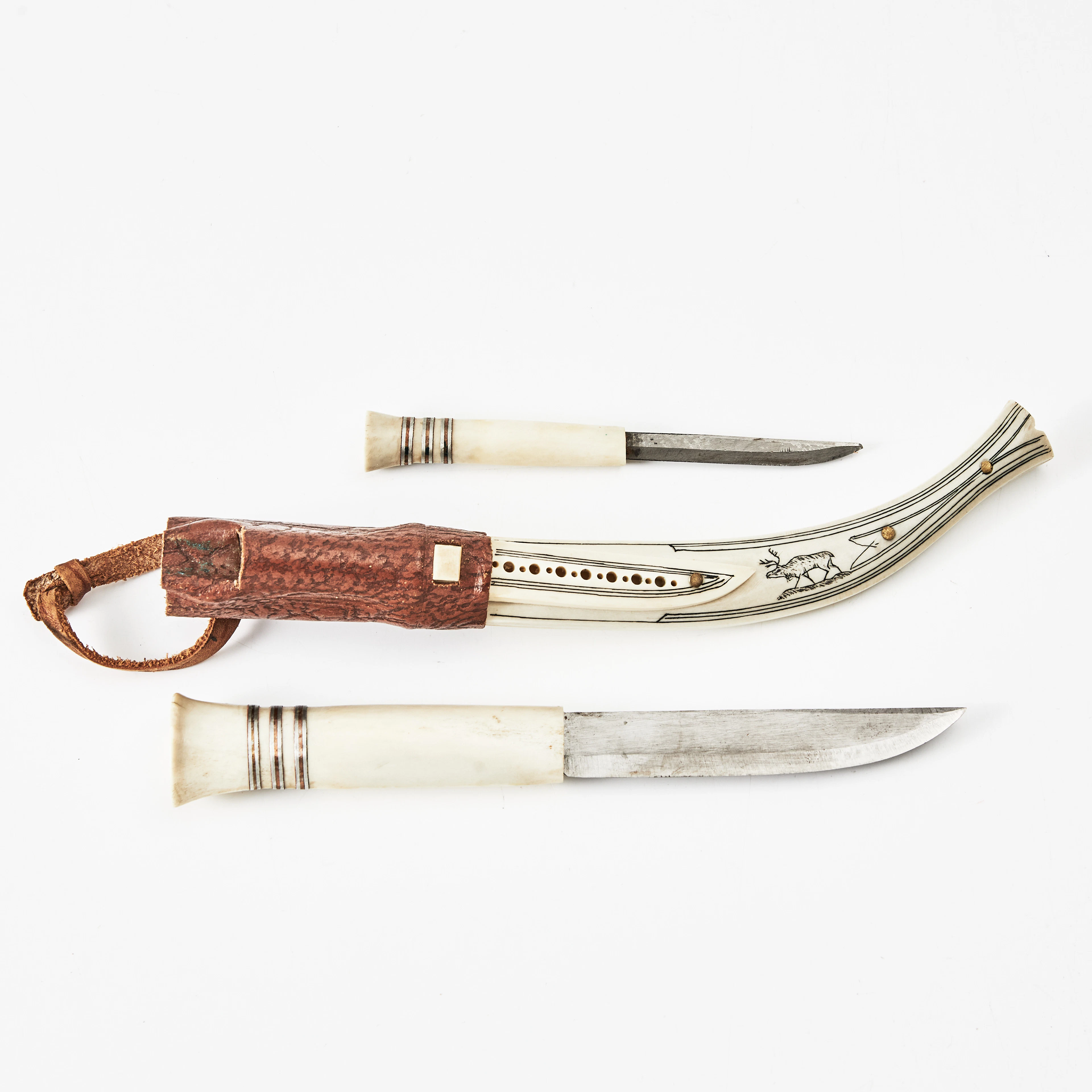 STEN ERIKSSON. Dubbelkniv, monogramsignerad S.E.