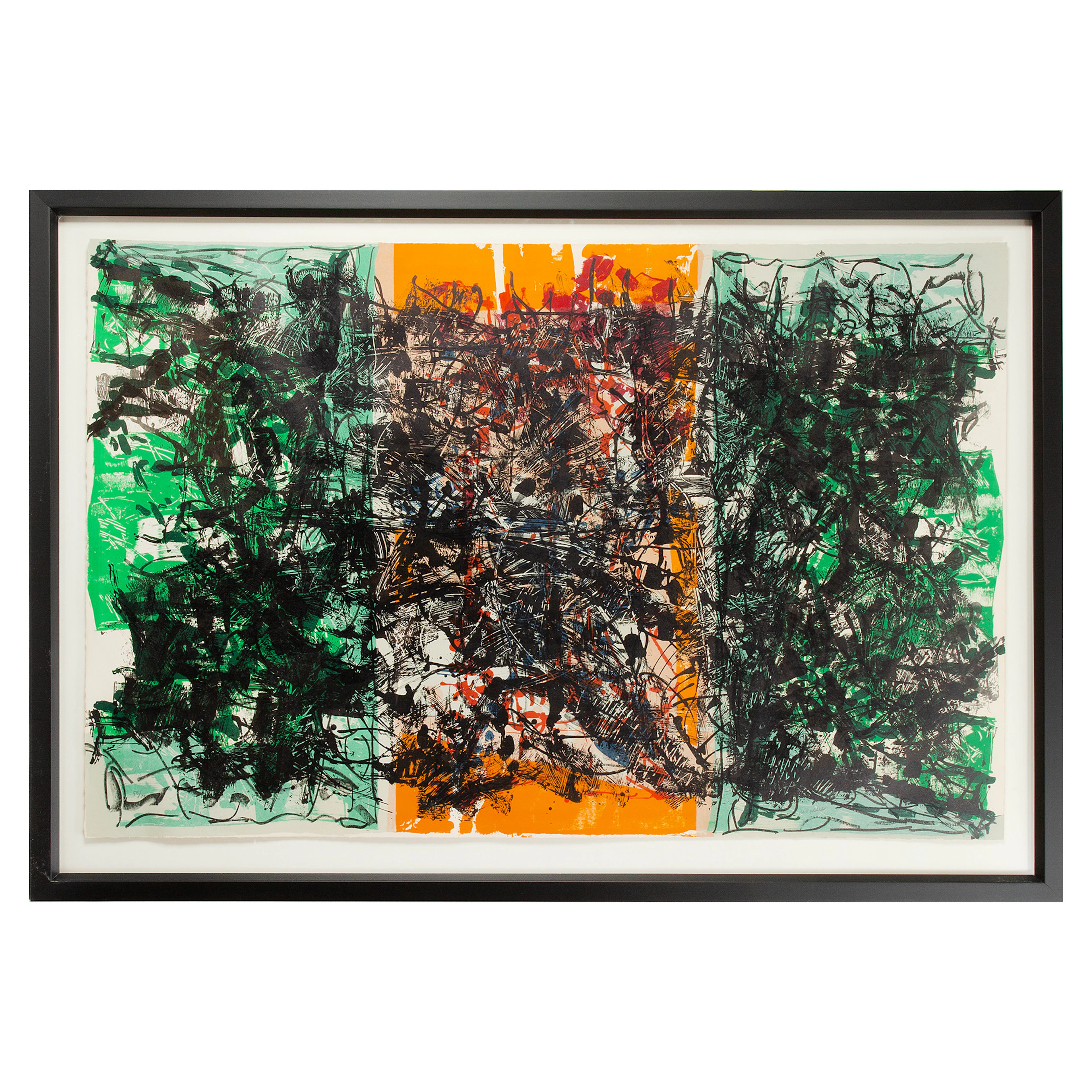 JEAN-PAUL RIOPELLE. "Triptyque orange".