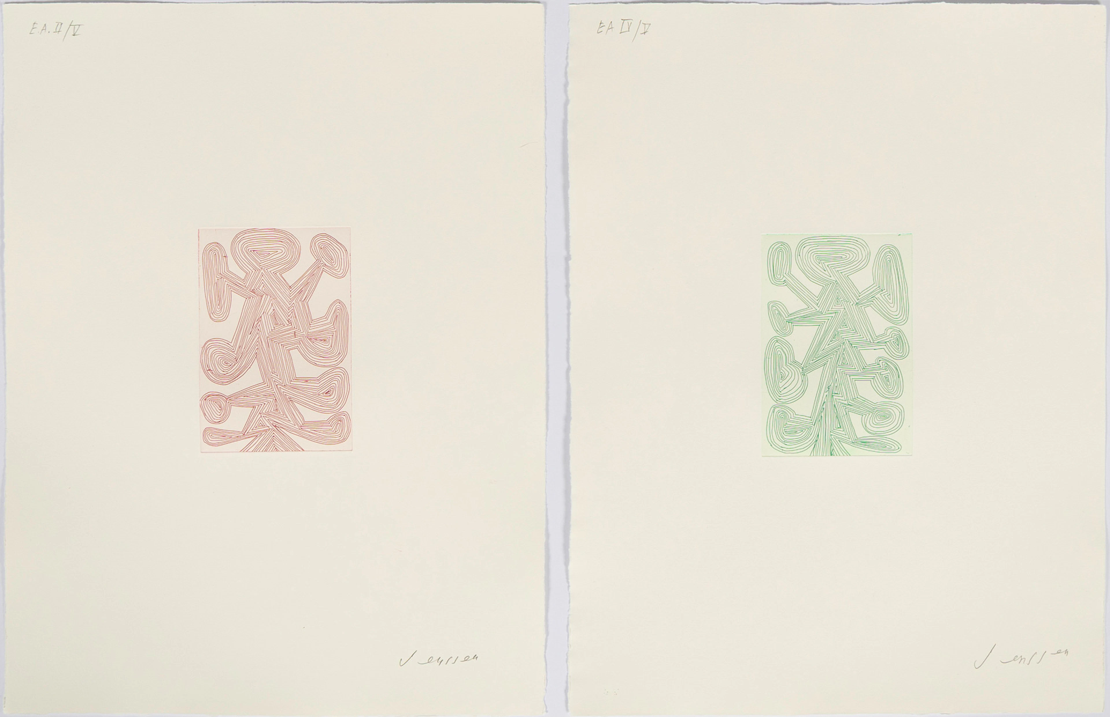 OLAV CHRISTOPHER JENSSEN (NORGE, FÖDD 1954). Kompositioner, 2 stycken