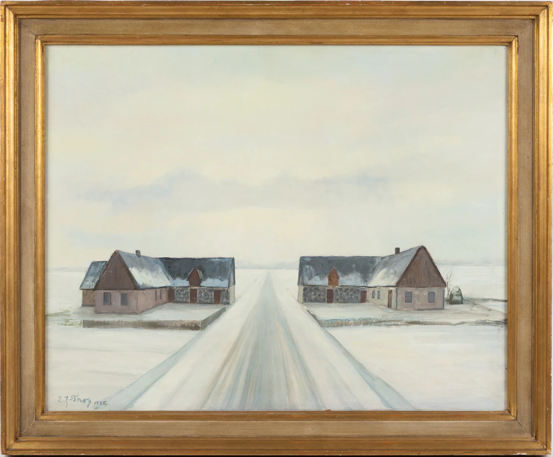 EMIL JOHANSSON-THOR. "Vägen" / "The Road", Bosjökloster, olja på pannå
