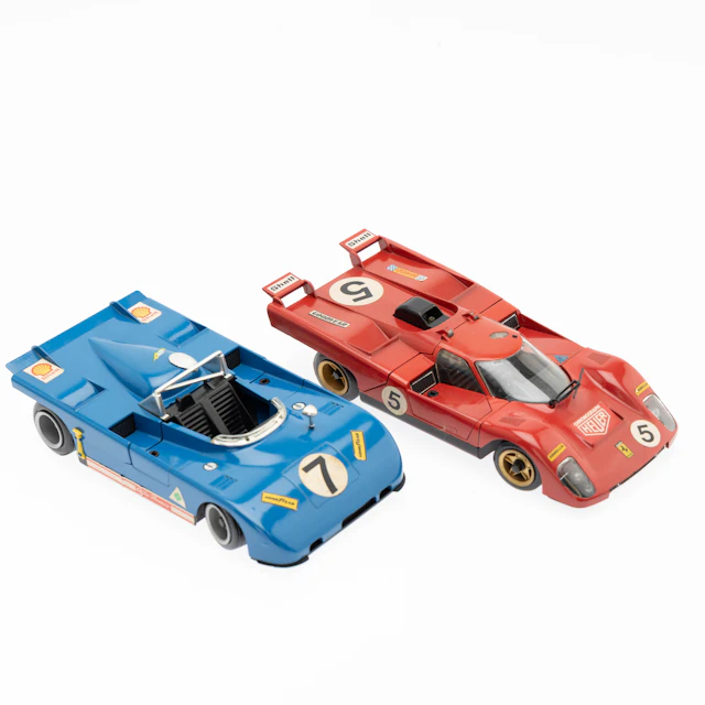 EDISON GIOCATTOLI. Zwei Modellwagen, Shocking Ferrari 520 Prototipo