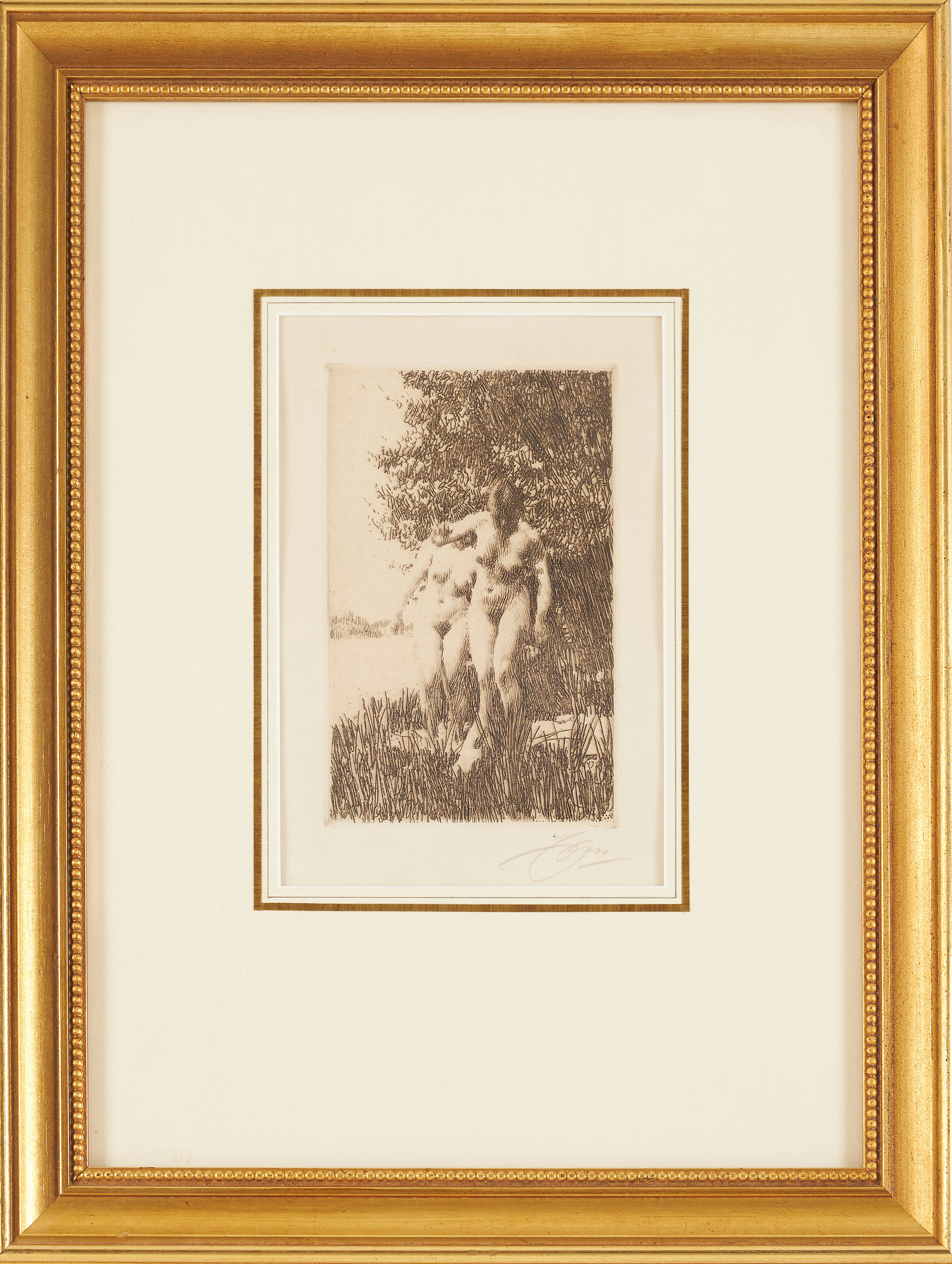 ANDERS ZORN. Etsning, "Alder - Al", signerad, utförd 1917.