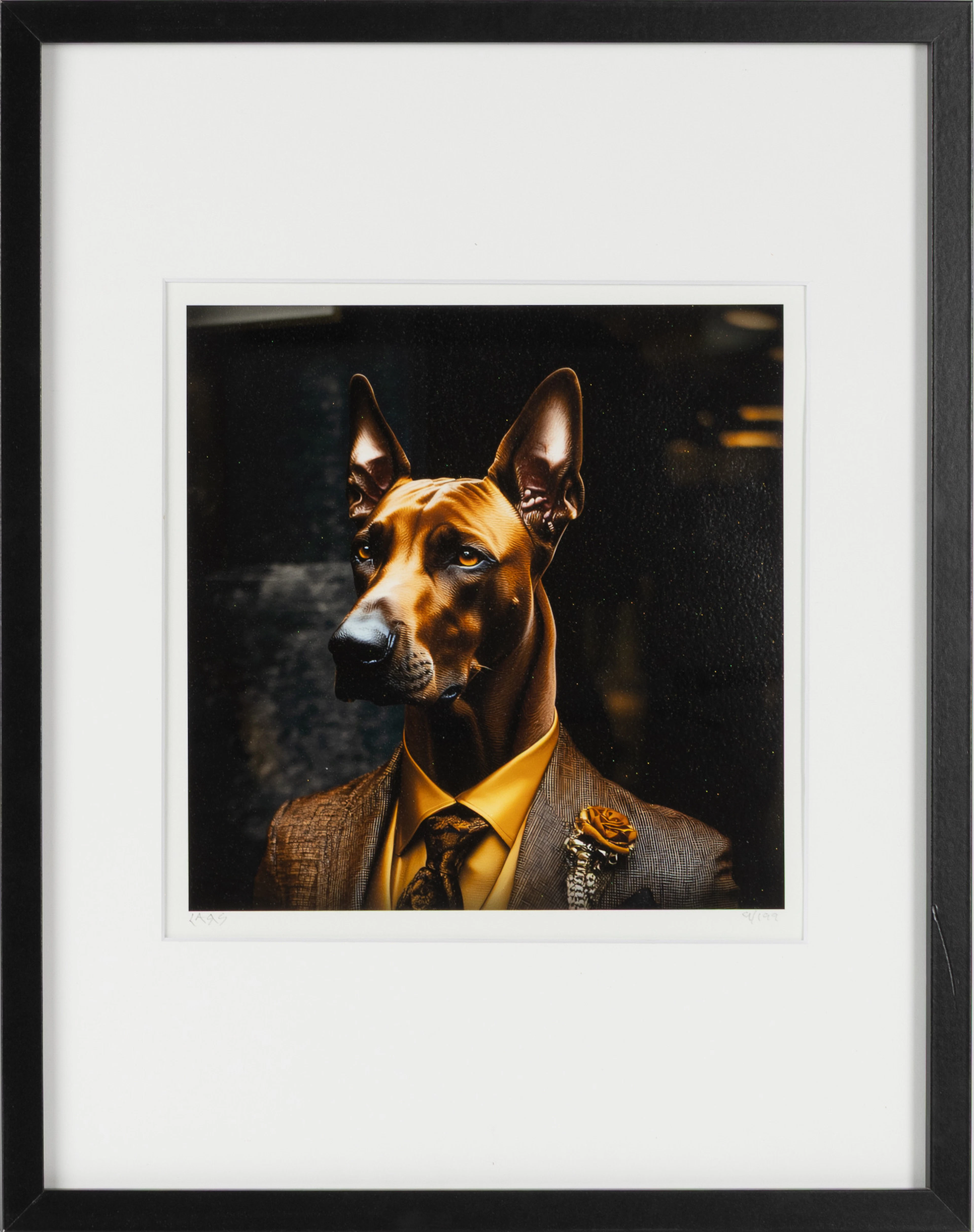 LARS TUNEBO. Giclée, dobermann, signerad och numrerad 9/199.