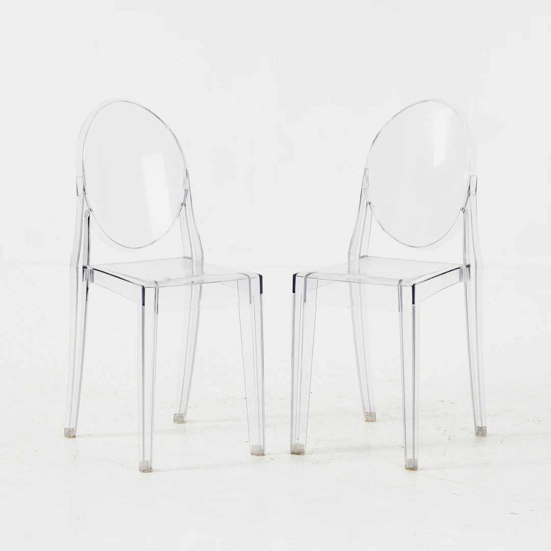 PHILLIPE STARCK. Stolar, "Victoria Ghost", ett par, plast, 2000-tal.