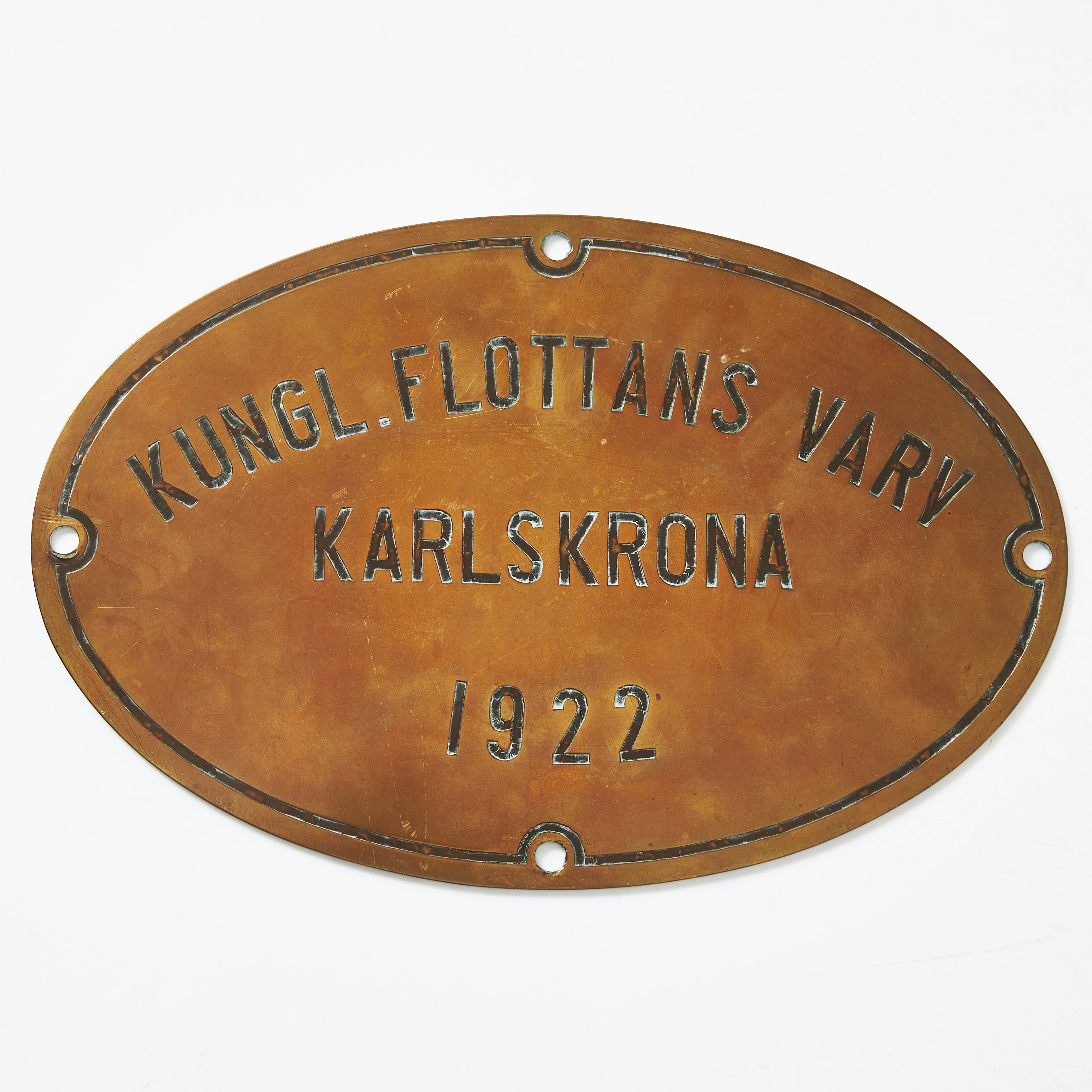 PLAKETT, tillhörande utgrundens fyrskepp nr. 19 (1894) "Norströmsgrund"