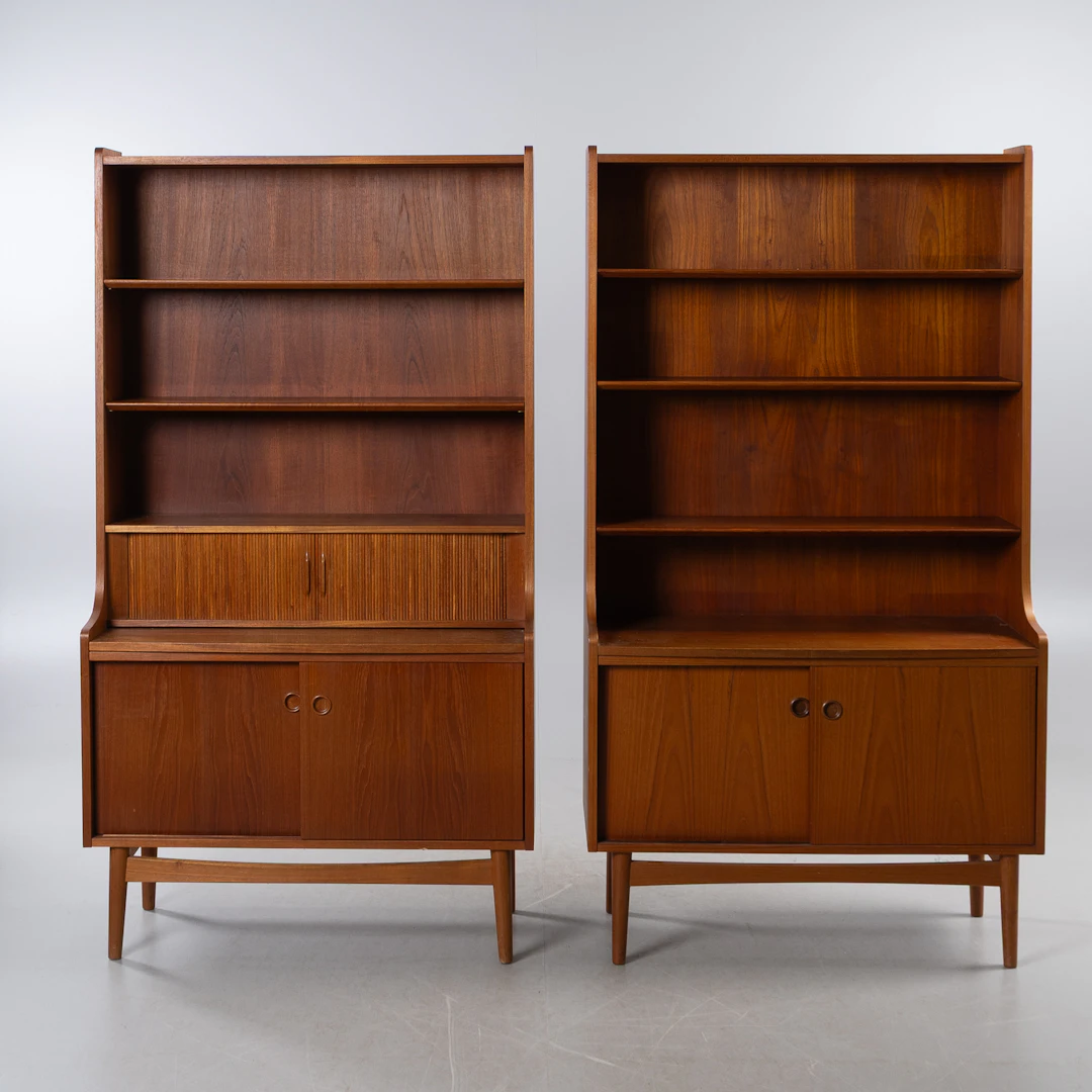JOHANNES SORTH. ”Bornholmerreolen”, bokhyllor, 2 stycken, teak, Bornholms