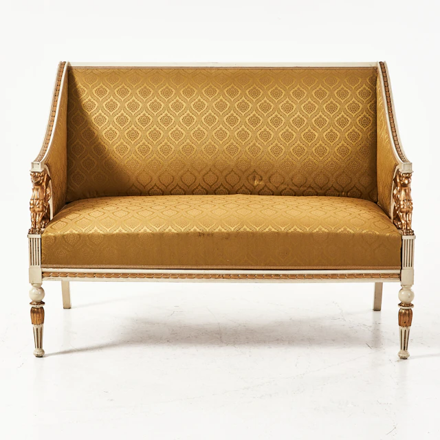 SOFFA, 1900-talets första hälft, empirstil, förgylld och bemålad
