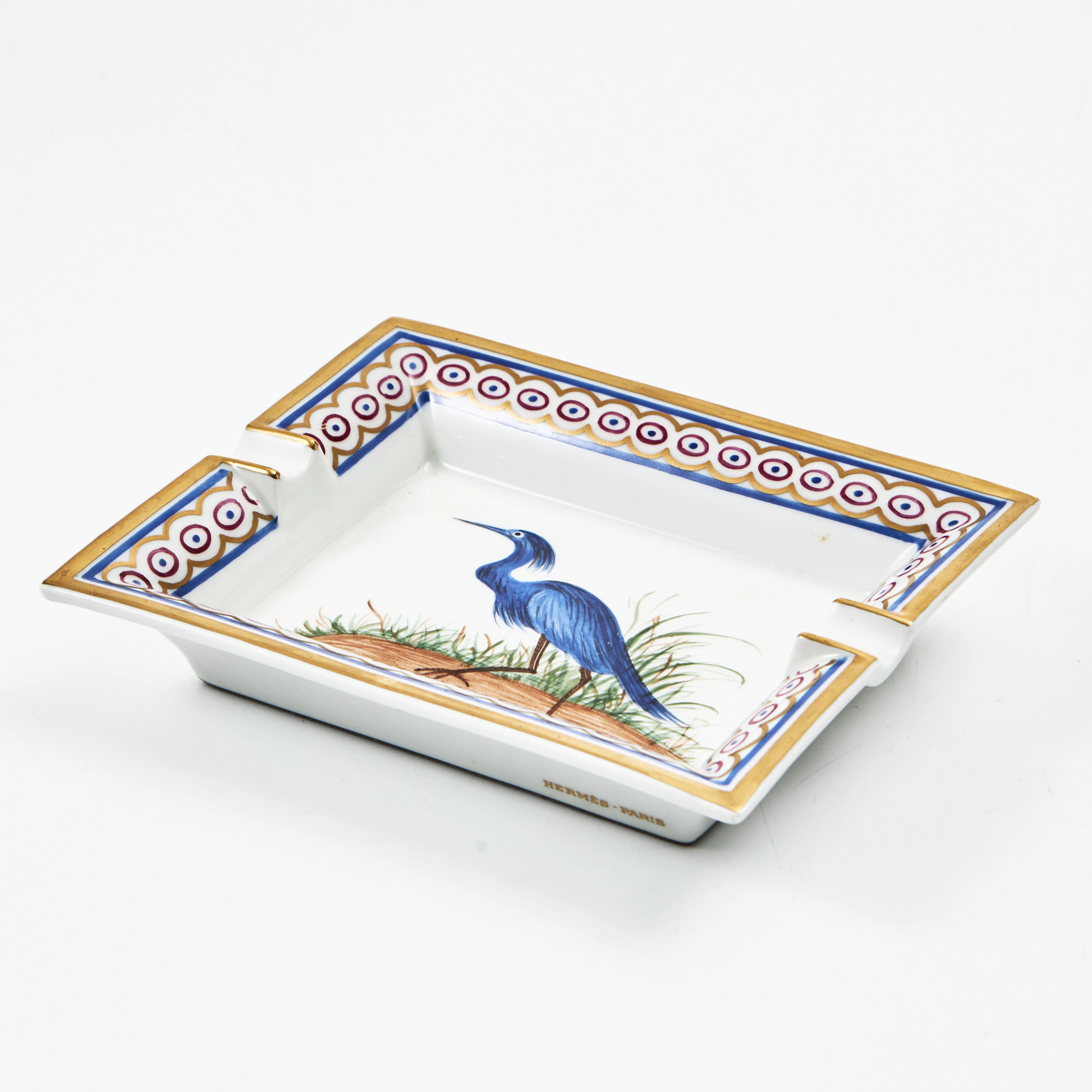 HERMÈS, askfat, porslin, "Florida Caerulea", Frankrike.