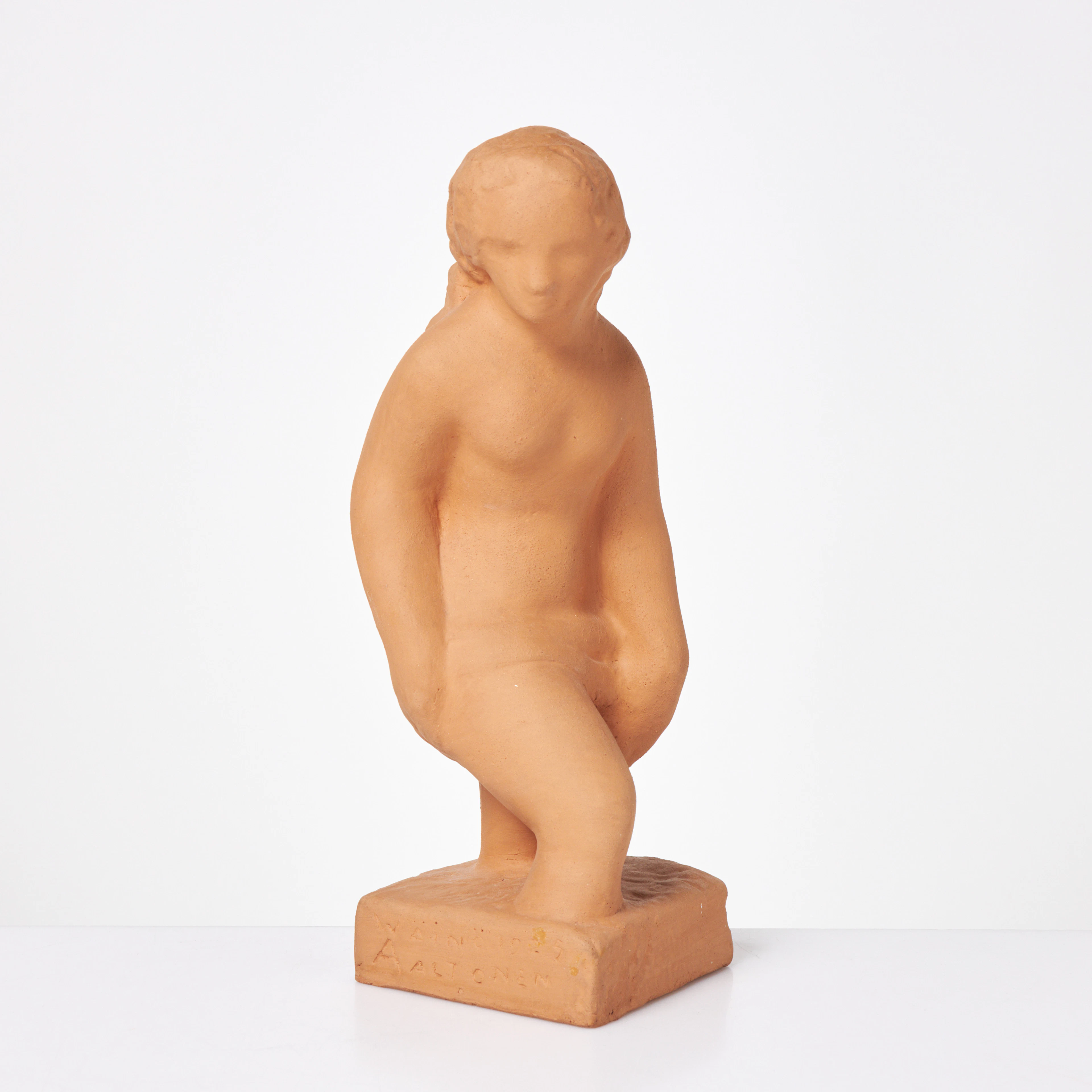 WÄINÖ AALTONEN. Skulptur, terrakotta 112/500, signerad 1925.