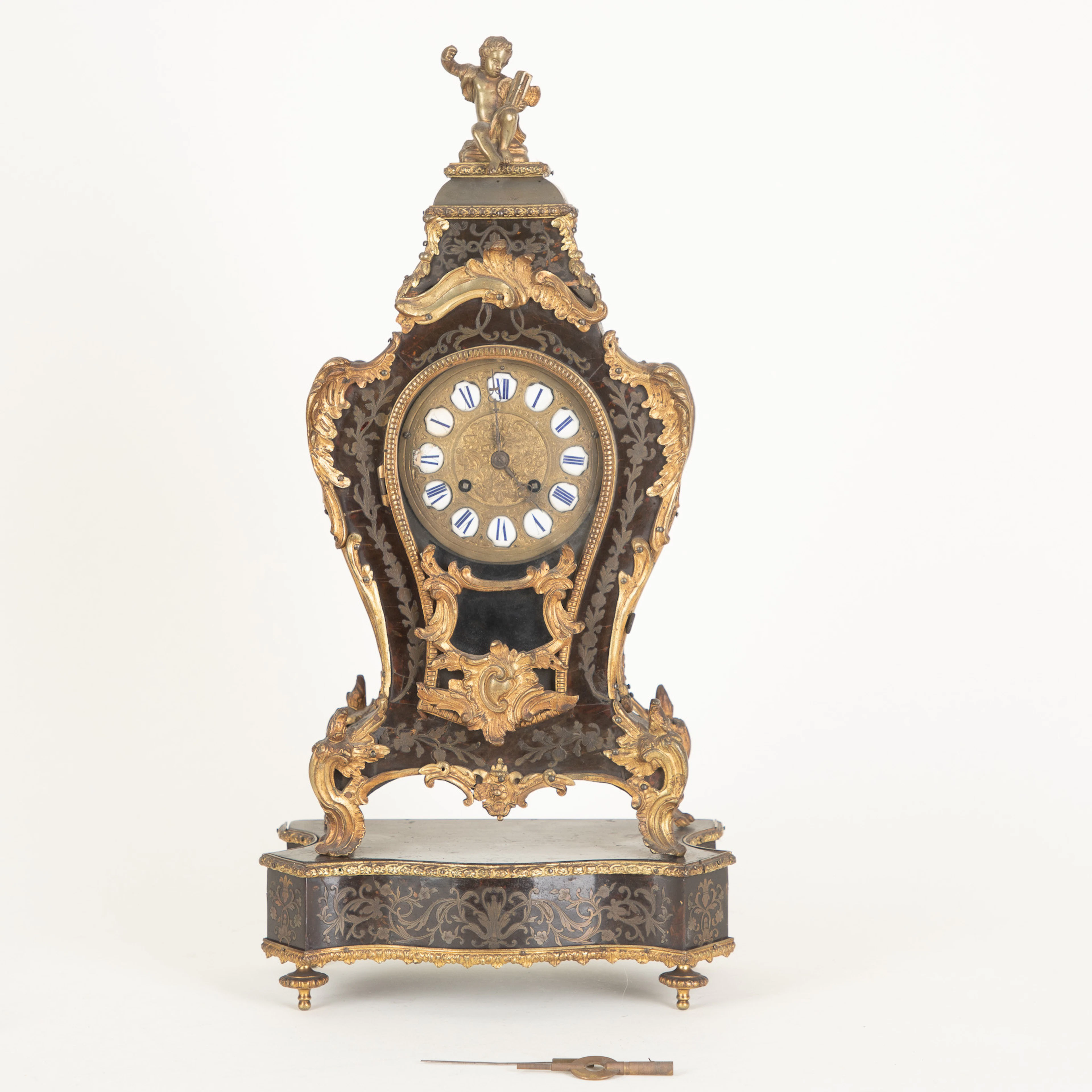 JAPY FRÈRES & CIE. Boulle-Pendule in Boulle-Manier, Montbéliard, 1.