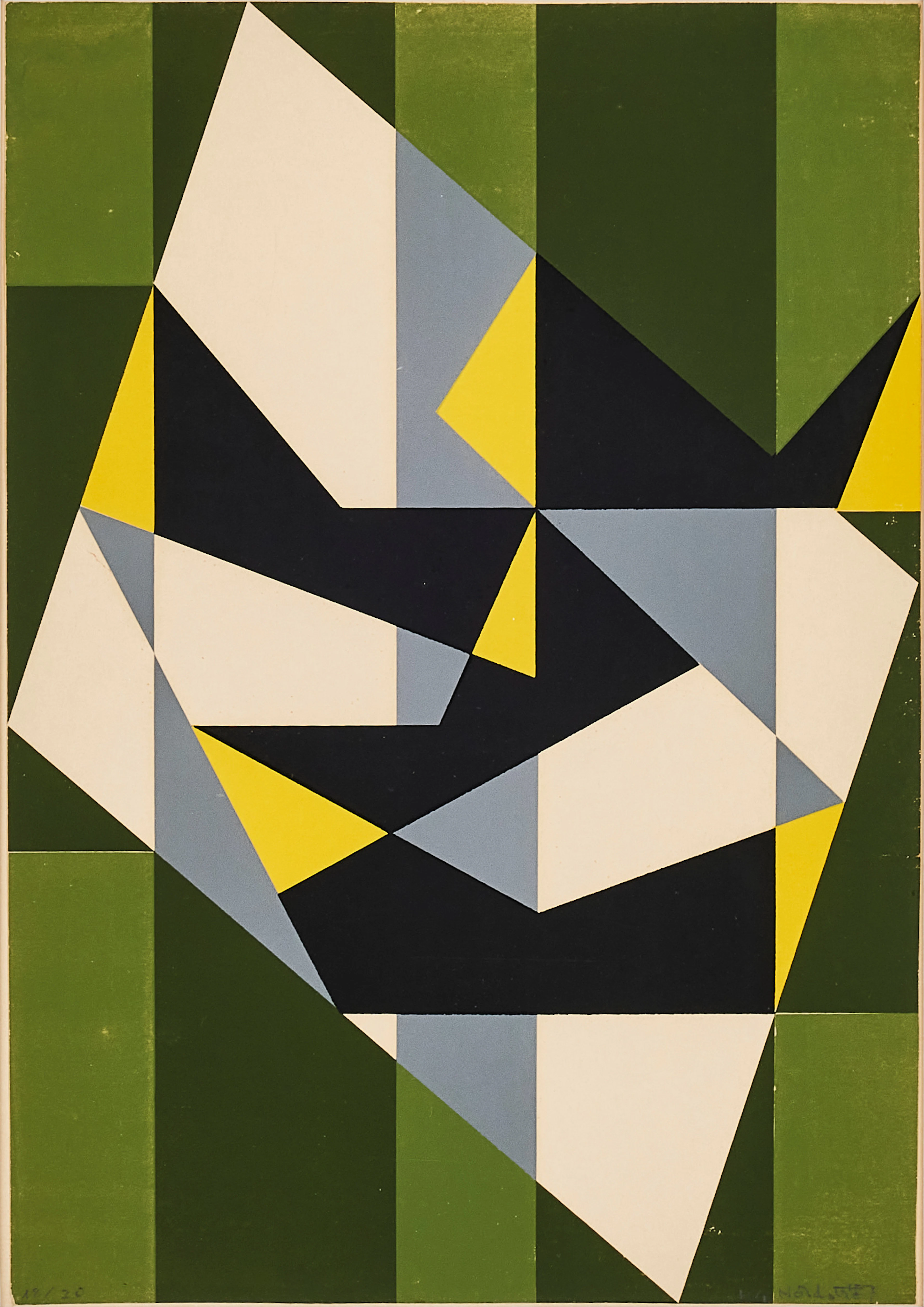 LARS-GUNNAR NORDSTRÖM. Komposition, serigrafi, signerad, 18/30.