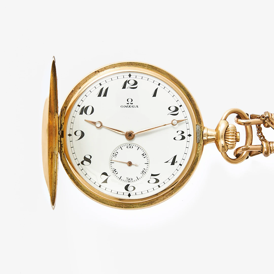 OMEGA, fickur, 50 mm, savonett, 14K guld, ca 1916.