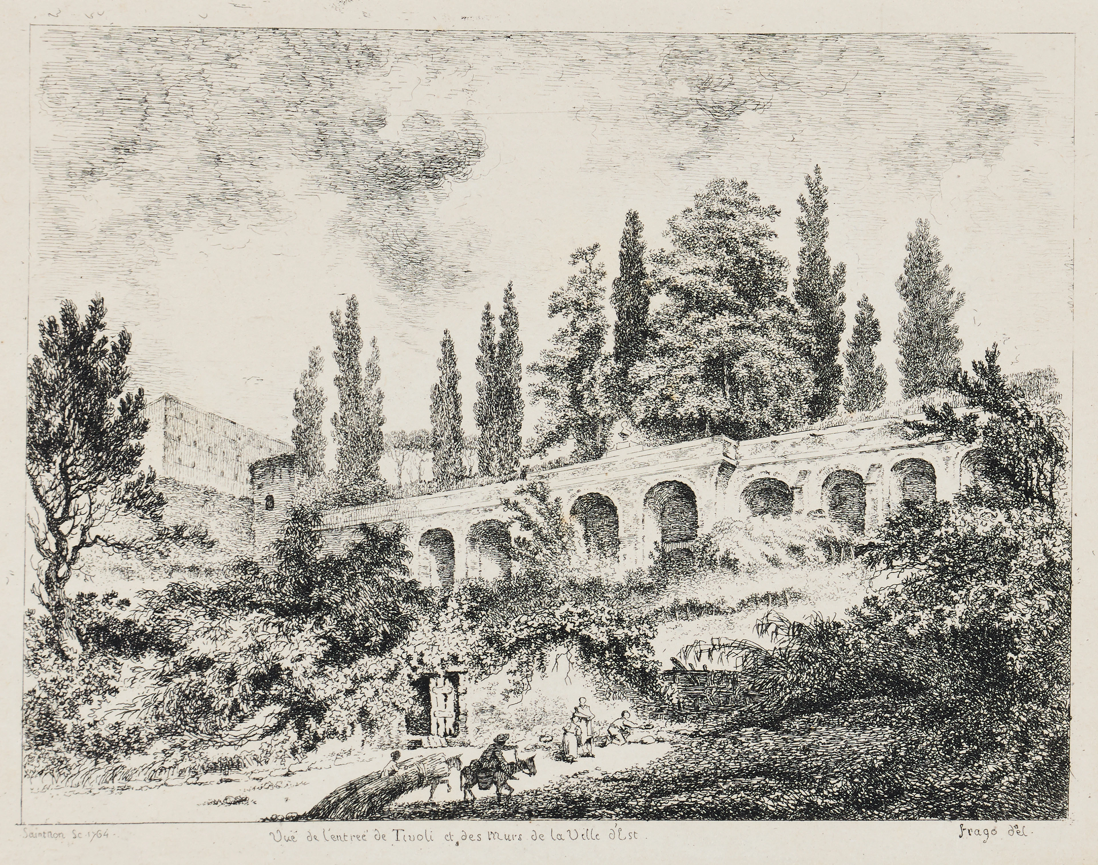 JEAN-CLAUDE RICHARD DE SAINT-NON (FRANCE 1727-1791). Two etchings.