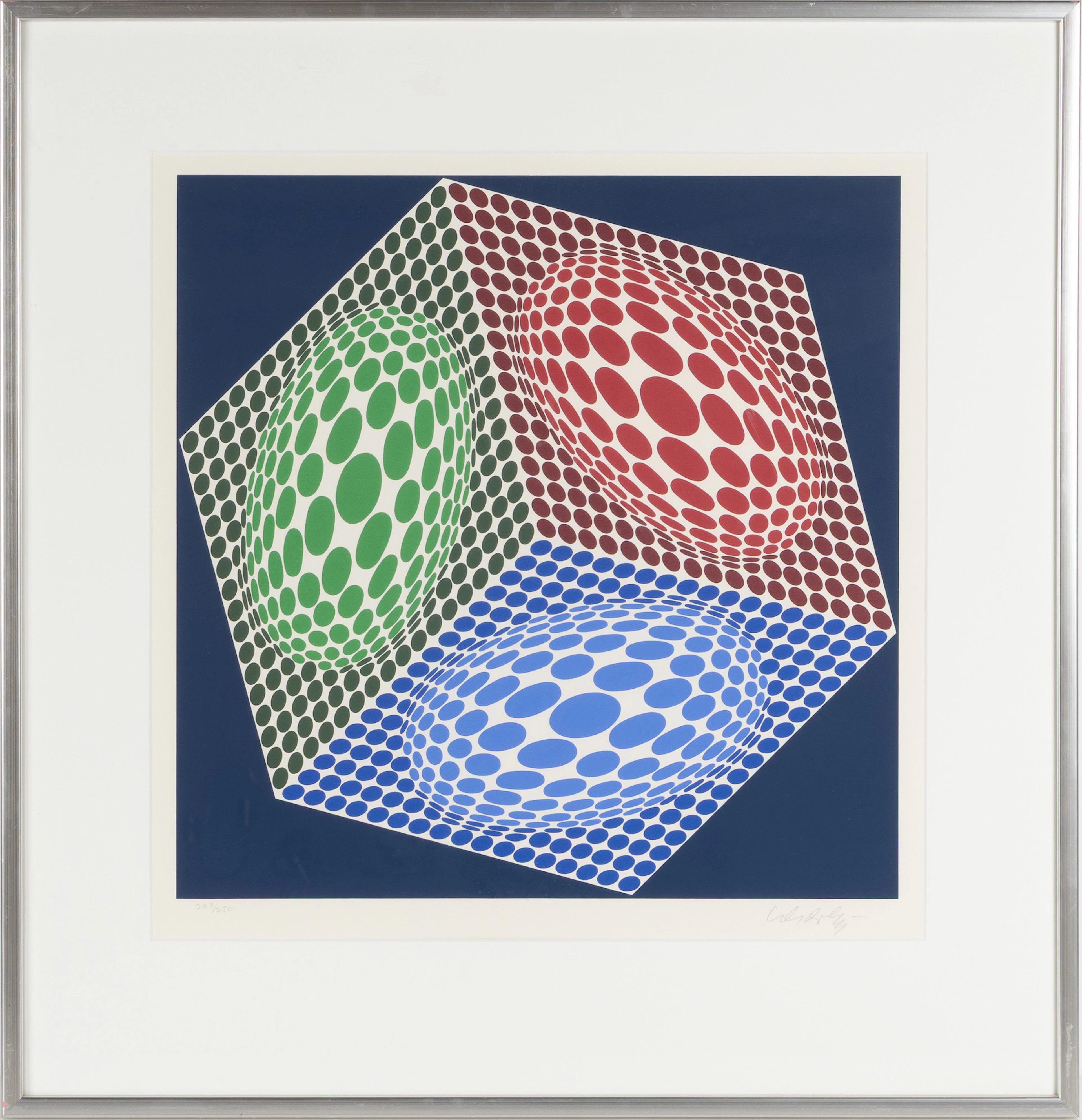 VICTOR VASARELY. Komposition, seriegrafi.