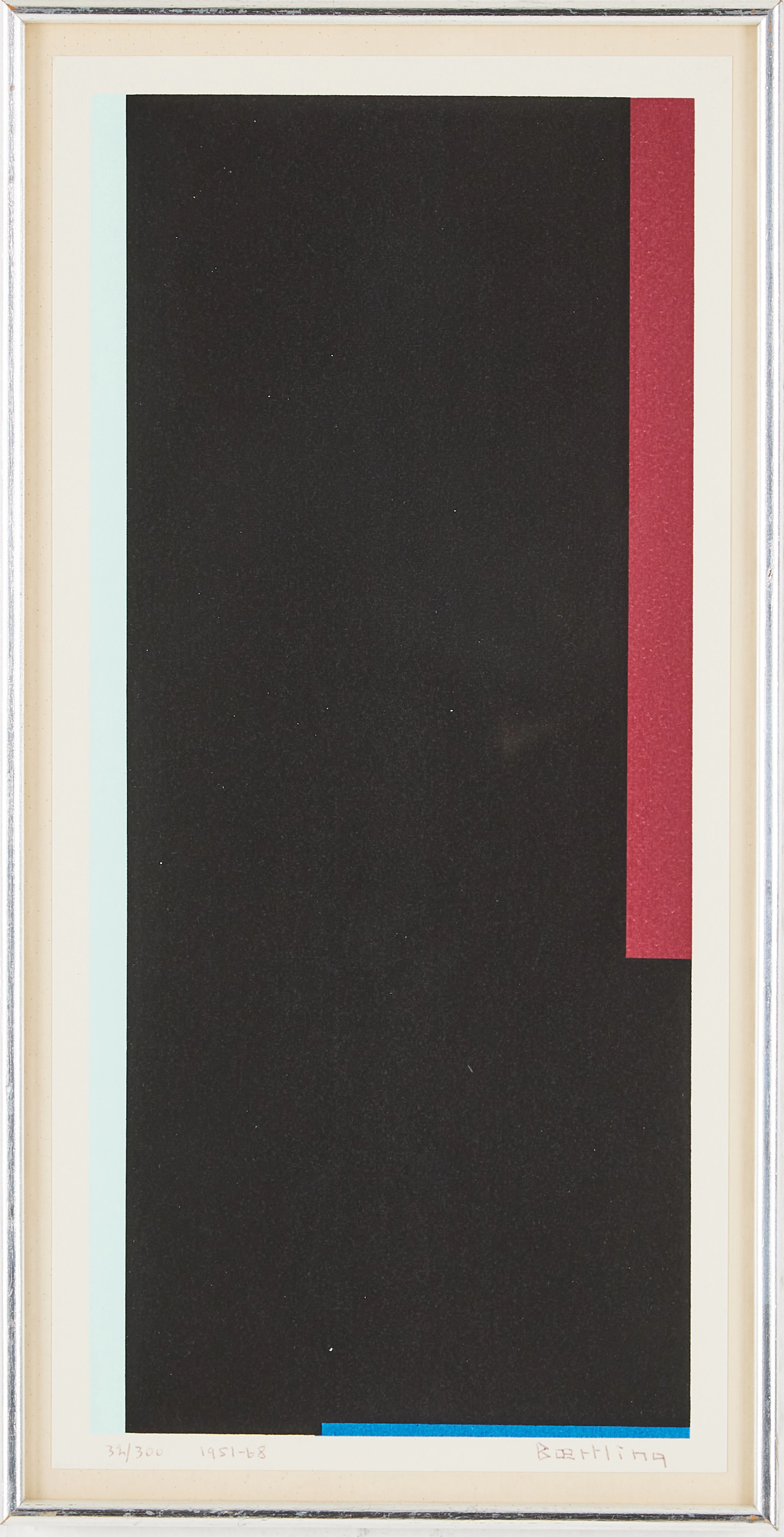 OLLE BAERTLING. "Colonnes dans le noir", färgseriegrafi, signerad.