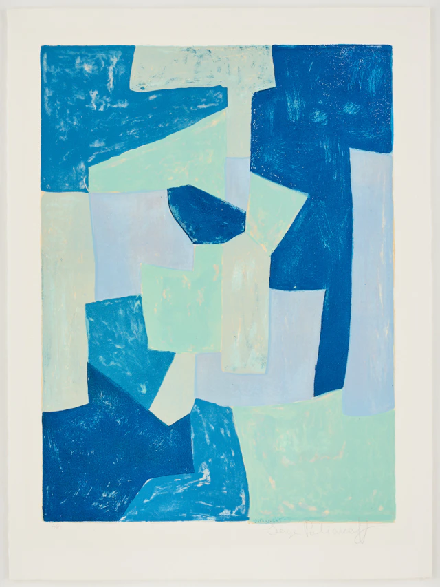 SERGE POLIAKOFF. "Composition bleue et verte".