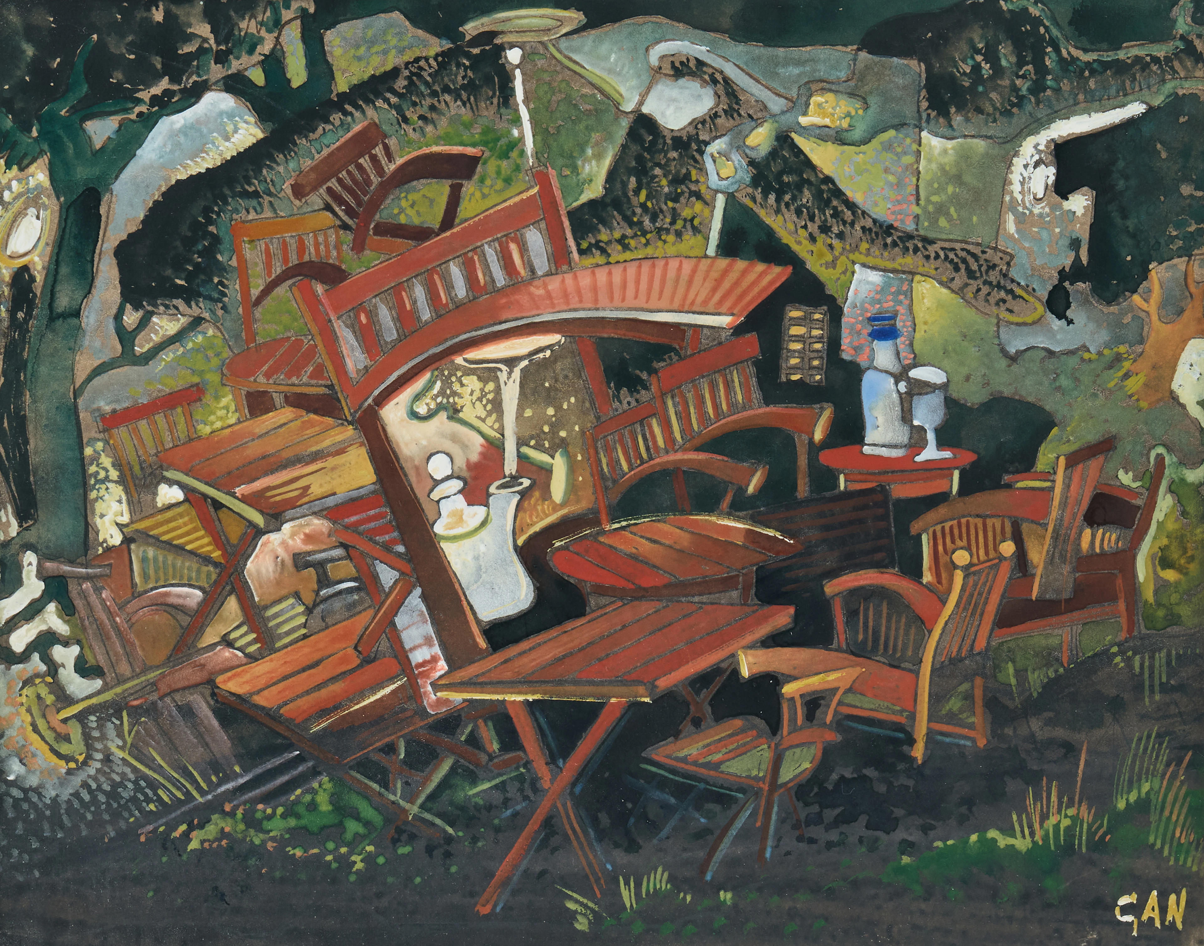 GÖSTA ADRIAN-NILSSON. Trädgårdsmöbler.