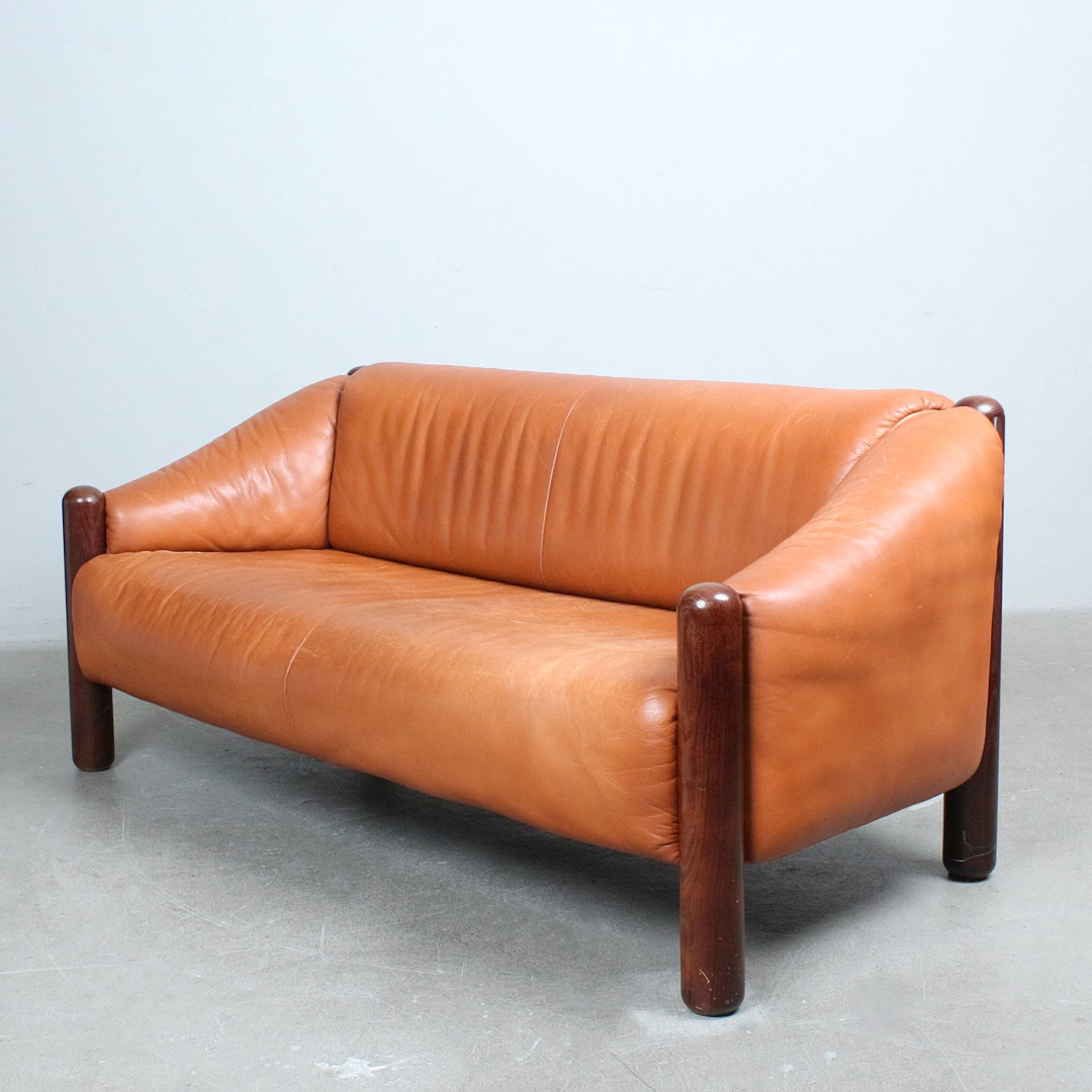 Dreisitzer, Modell '' DS-27 B '' , Leder, 1980er, seltenes Exemplar.