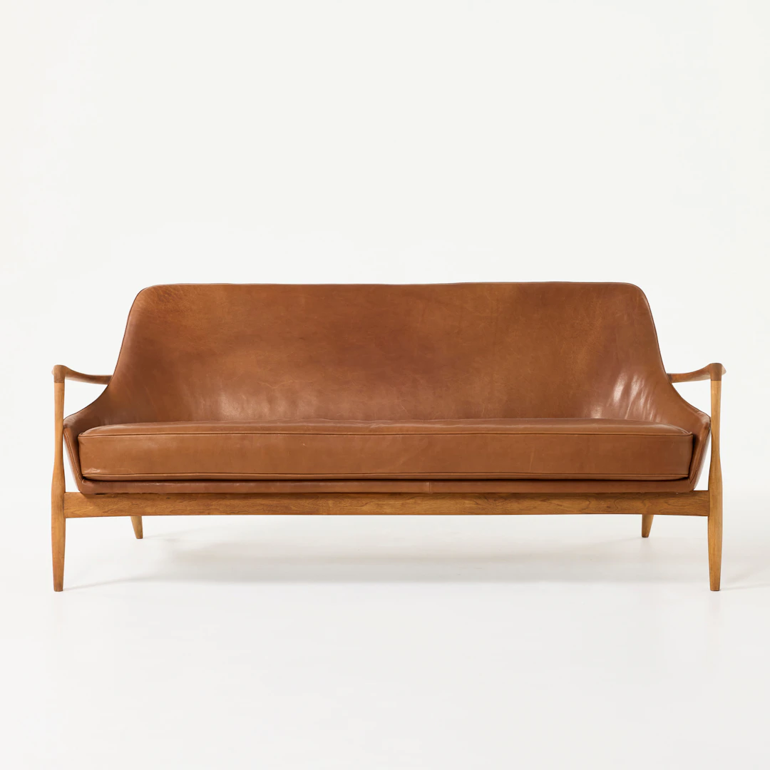 IB KOFOD-LARSEN. Soffa, Laauser, Tyskland, 1950-tal, valnöt, klädsel