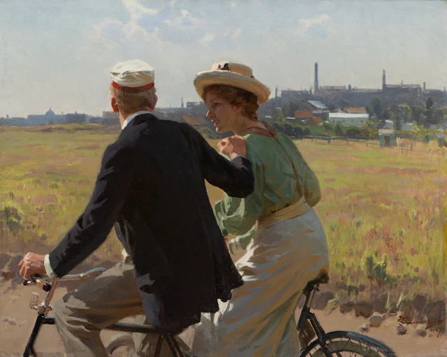 ERIK HENNINGSEN (DENMARK 1855-1930). "Morgenturen".