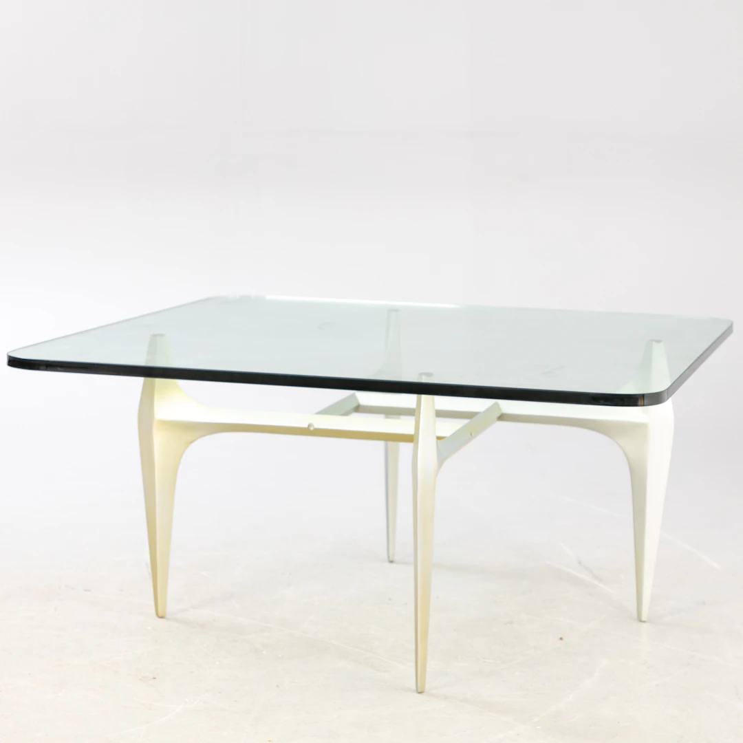 KNUT HESTERBERG. Ronald Schmitt, Couchtisch, Aluminium, Glas, 1960er