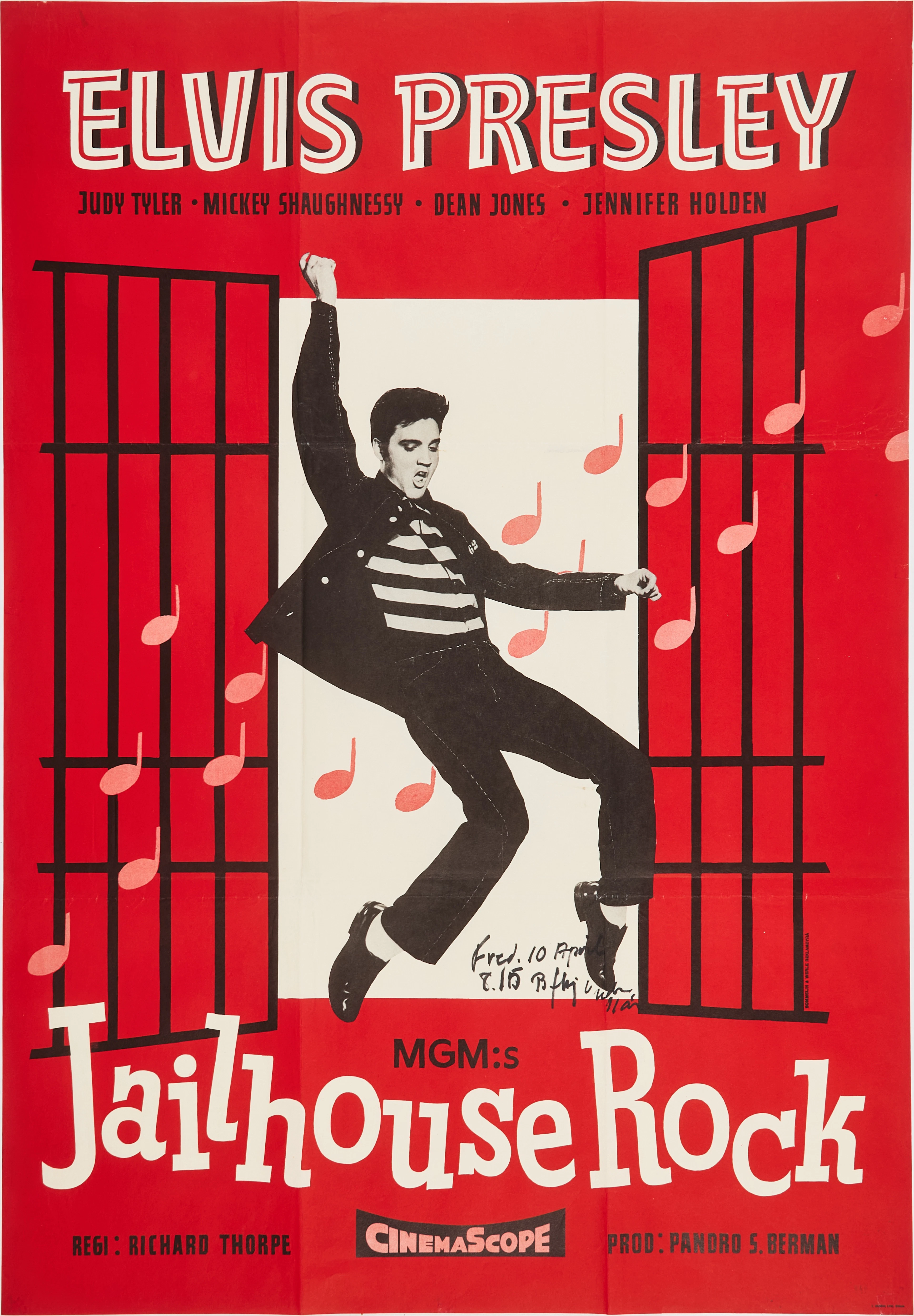 ELVIS PRESLEY. Filmaffisch "Jailhouse rock" , Bommelin & Werle reklambyrå