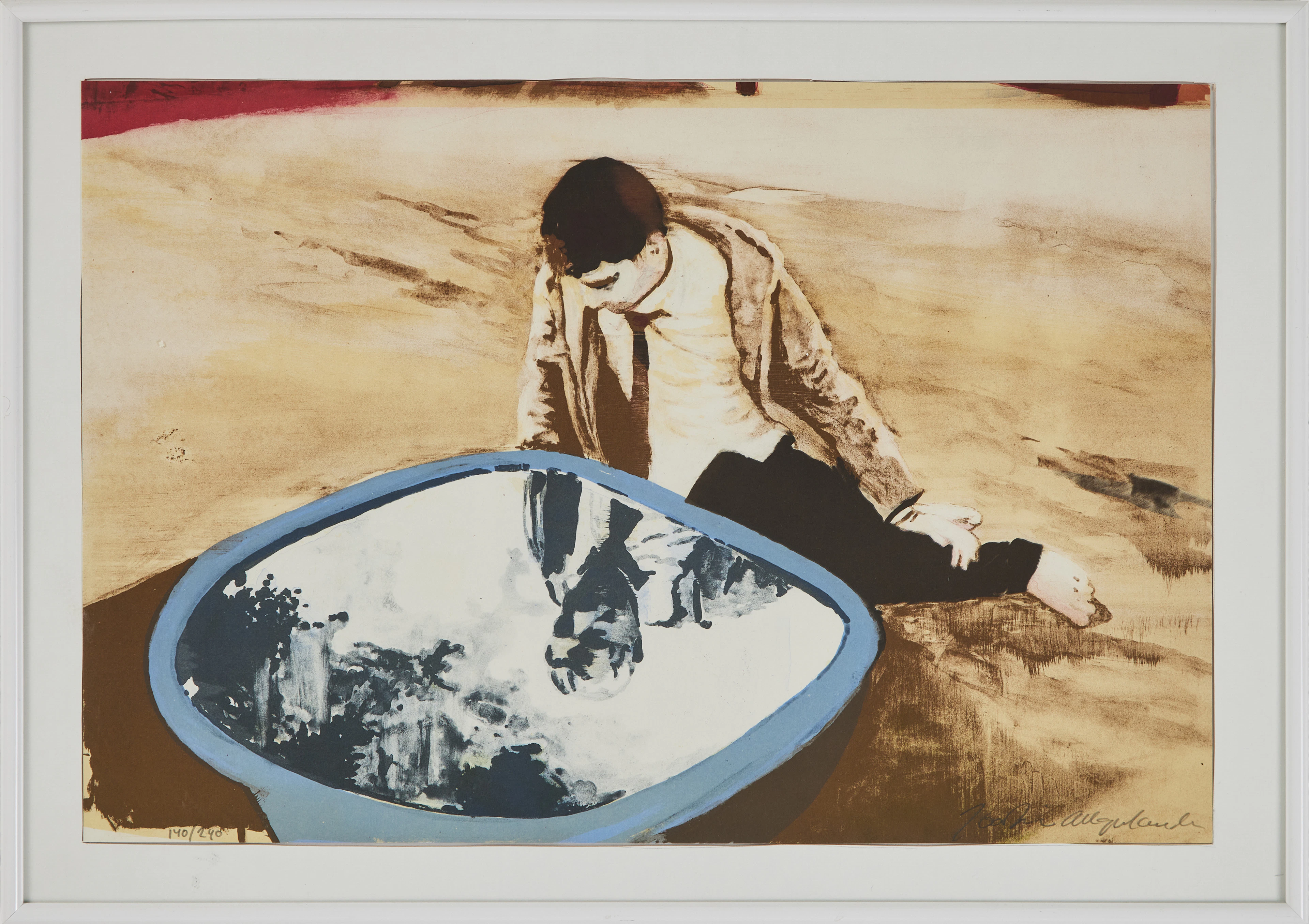 JOAKIM ALLGULANDER (FÖDD 1965). "Mirror"", färglitografi.