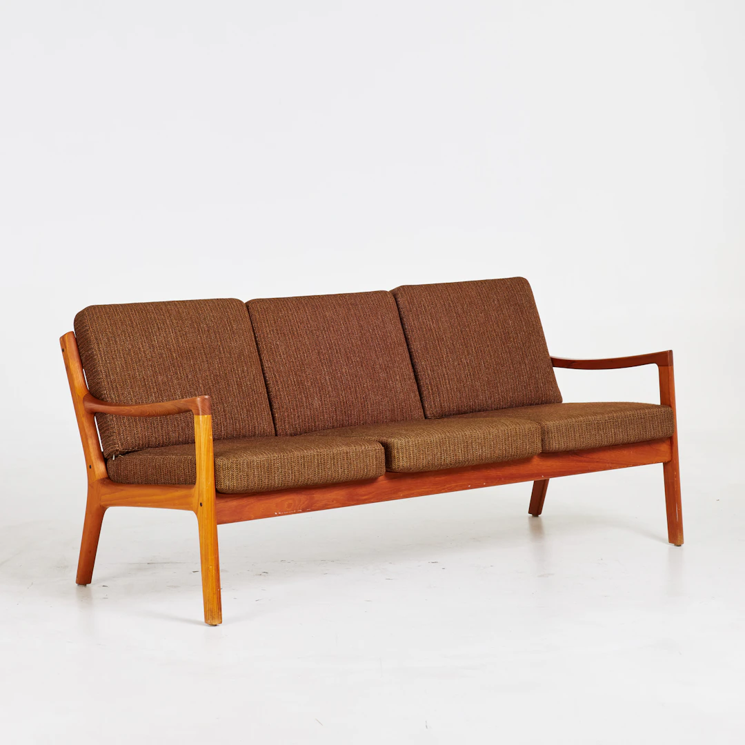 OLE WANSCHER. Soffa, "Senator", teak, ullklädsel, för France & Søn