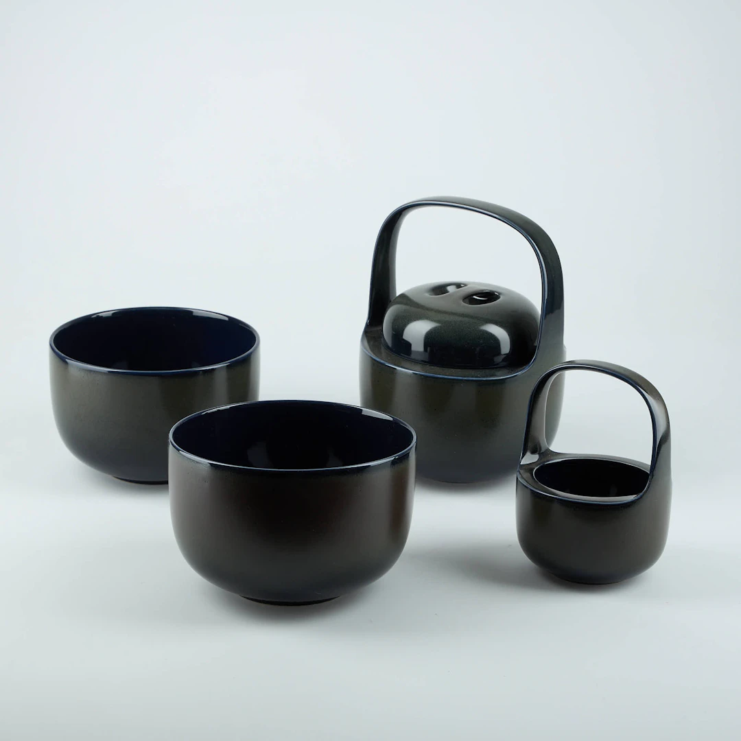 TIMO SARPANEVA. Skålar, 4 st. "Kaari" Rosenthal Studio Linie, sent 1970-tal.