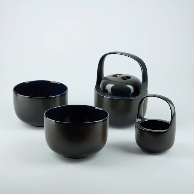 TIMO SARPANEVA. Skålar, 4 st. "Kaari" Rosenthal Studio Linie, sent 1970-tal.