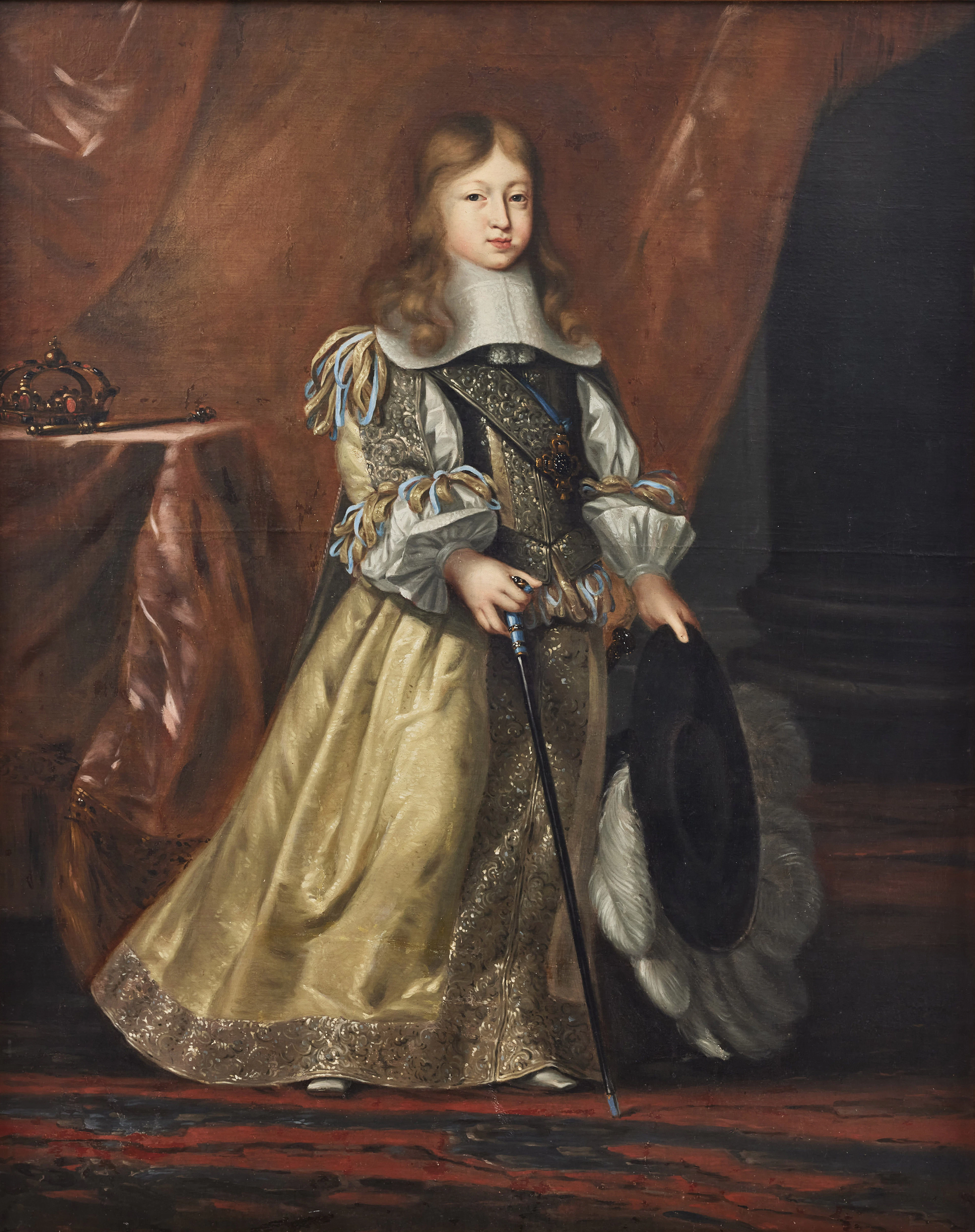 DAVID KLÖCKER EHRENSTRAHL (1628-1698). Hans ateljé. Porträtt föreställande
