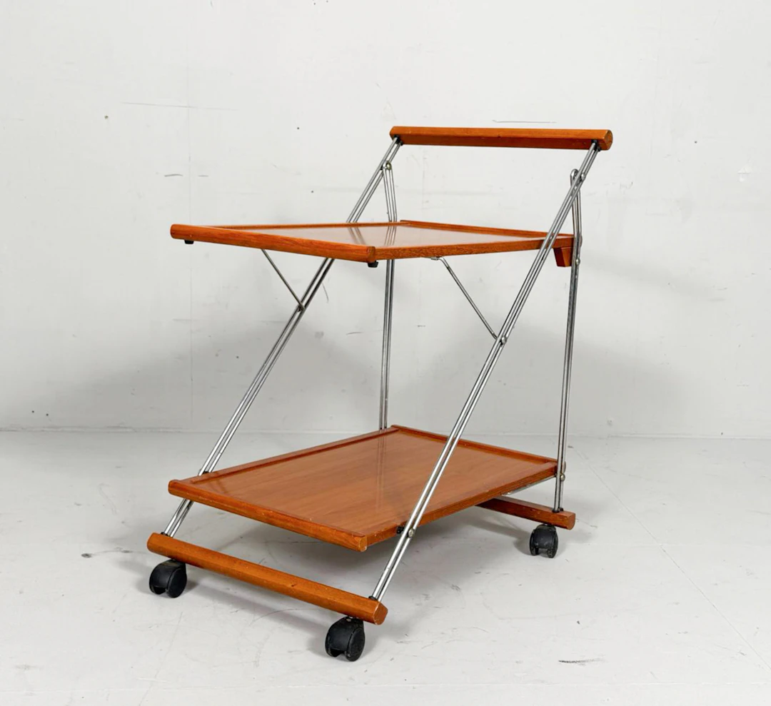 Mid Century Barwagen Teakholz, Deutschland, 1970er Jahre.